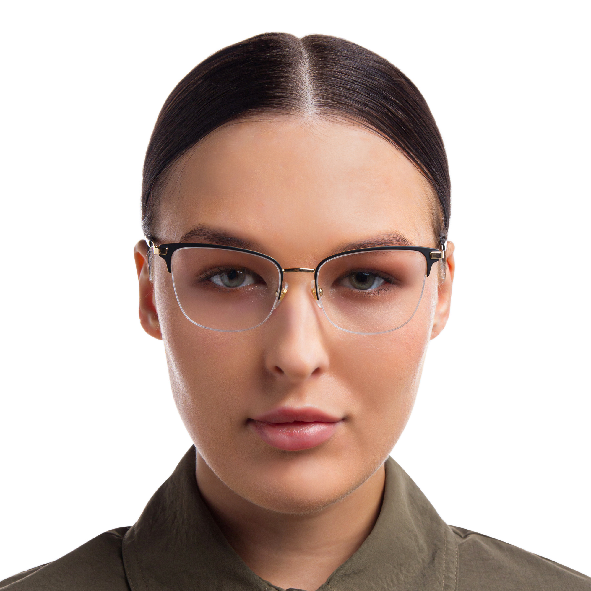 تسوق نظارة طبية بإطار كات آي نصف إطار EYE'M بلون أسود أونلاين.