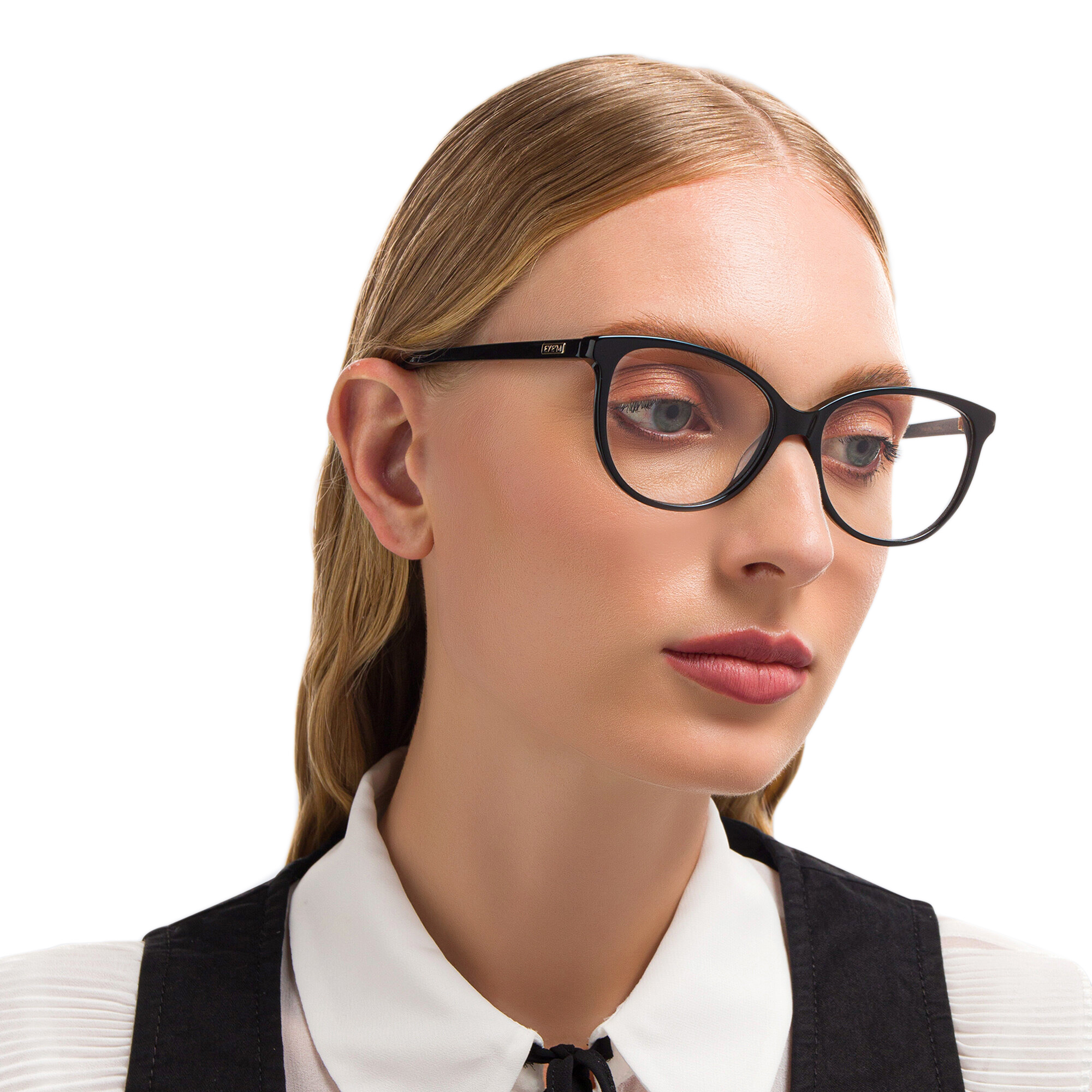 EYE'M Cat Eye Eyeglasses in Black – Product Photo 6