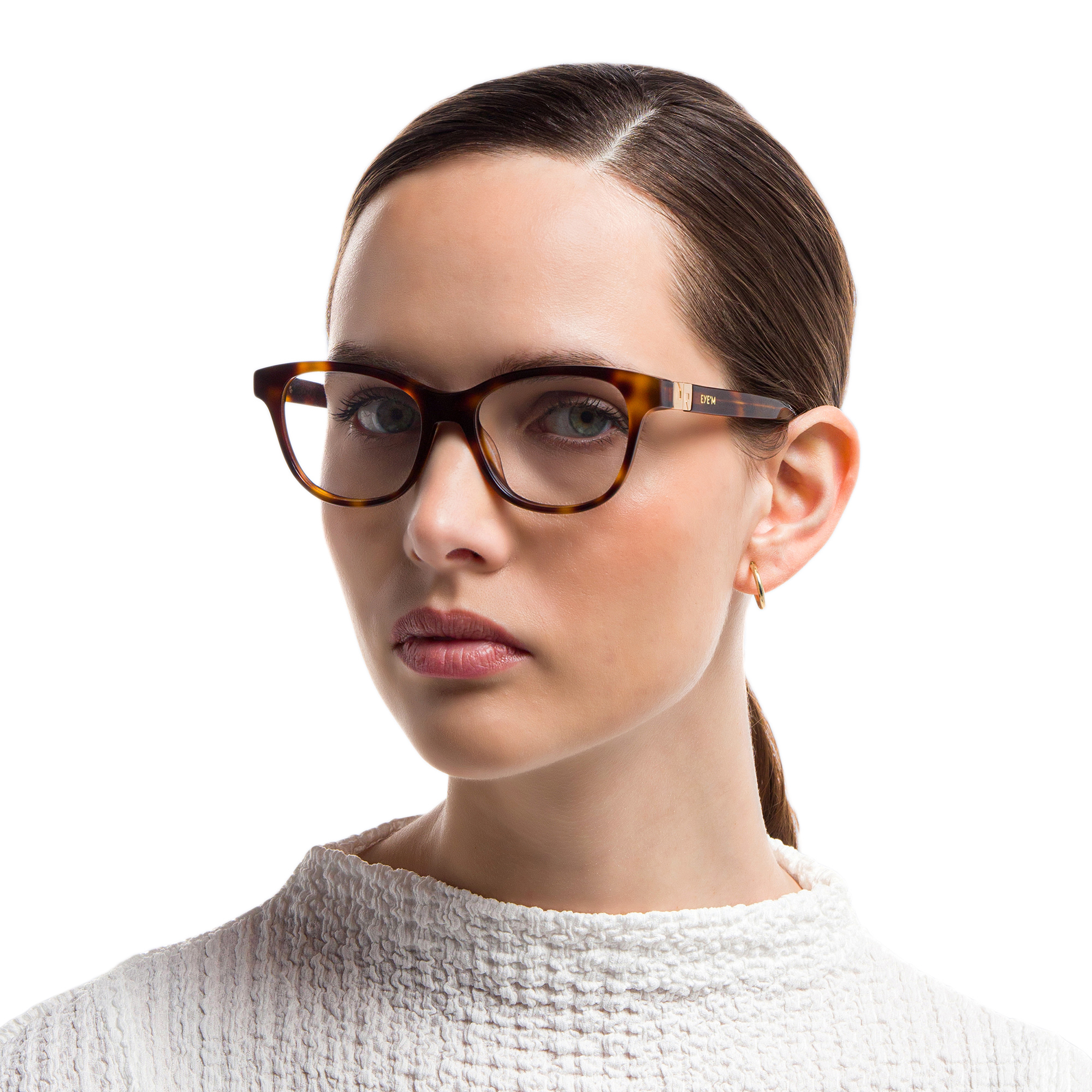 EYE'M Square Eyeglasses in Havana – Product Photo 6