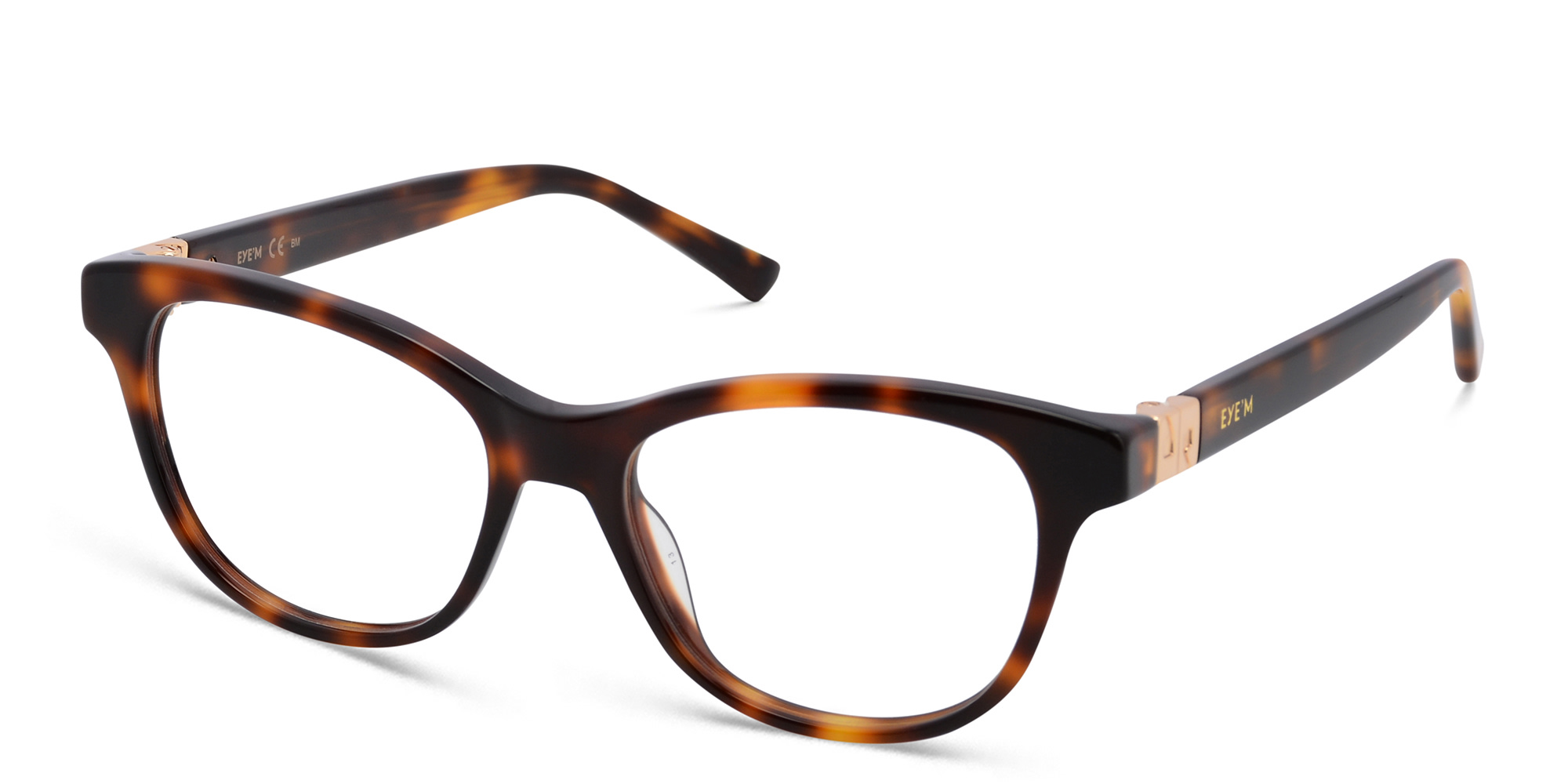 EYE'M Square Eyeglasses in Havana – Product Photo 2