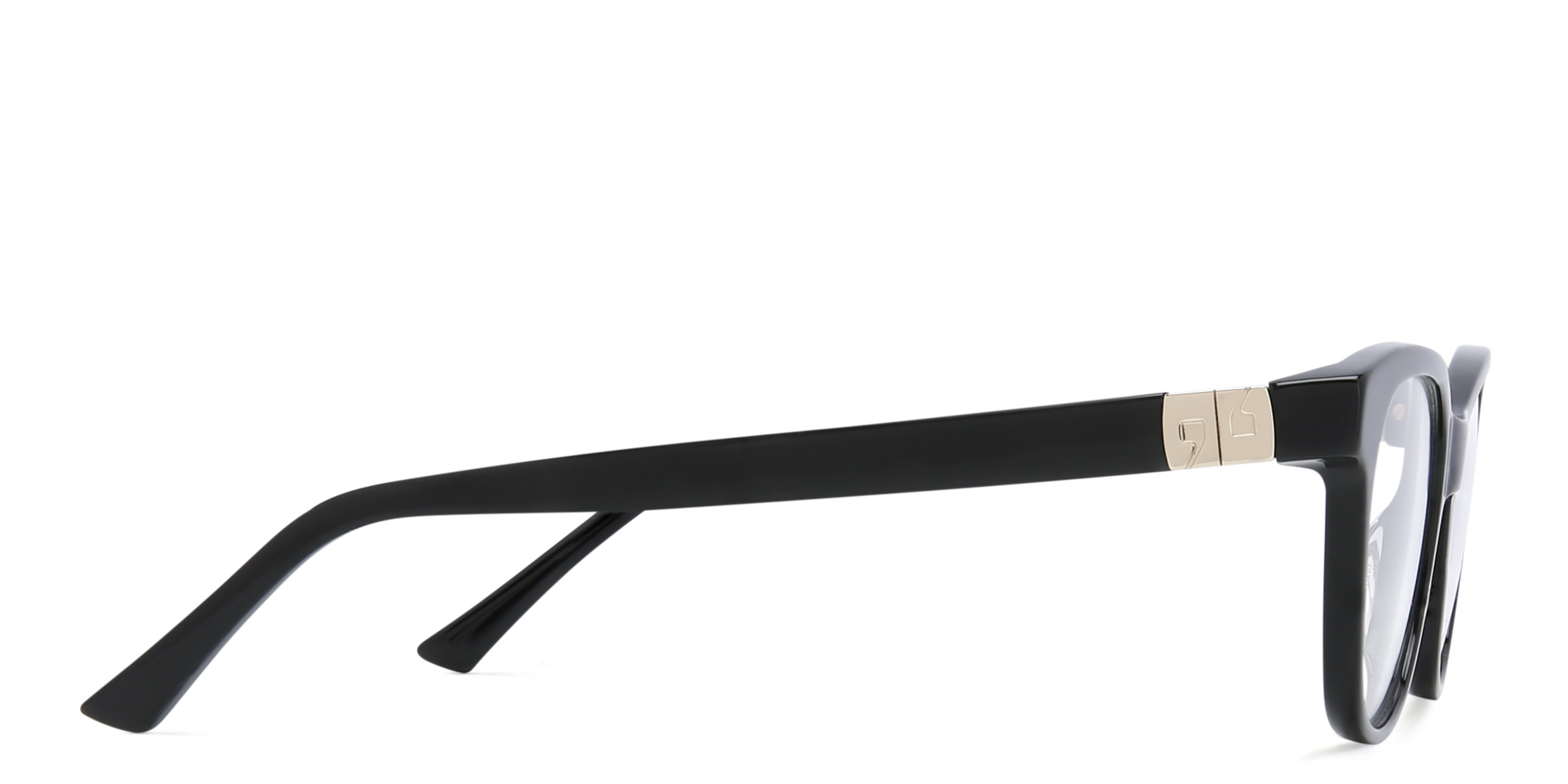 EYE'M Square Eyeglasses in Black – Product Photo 3