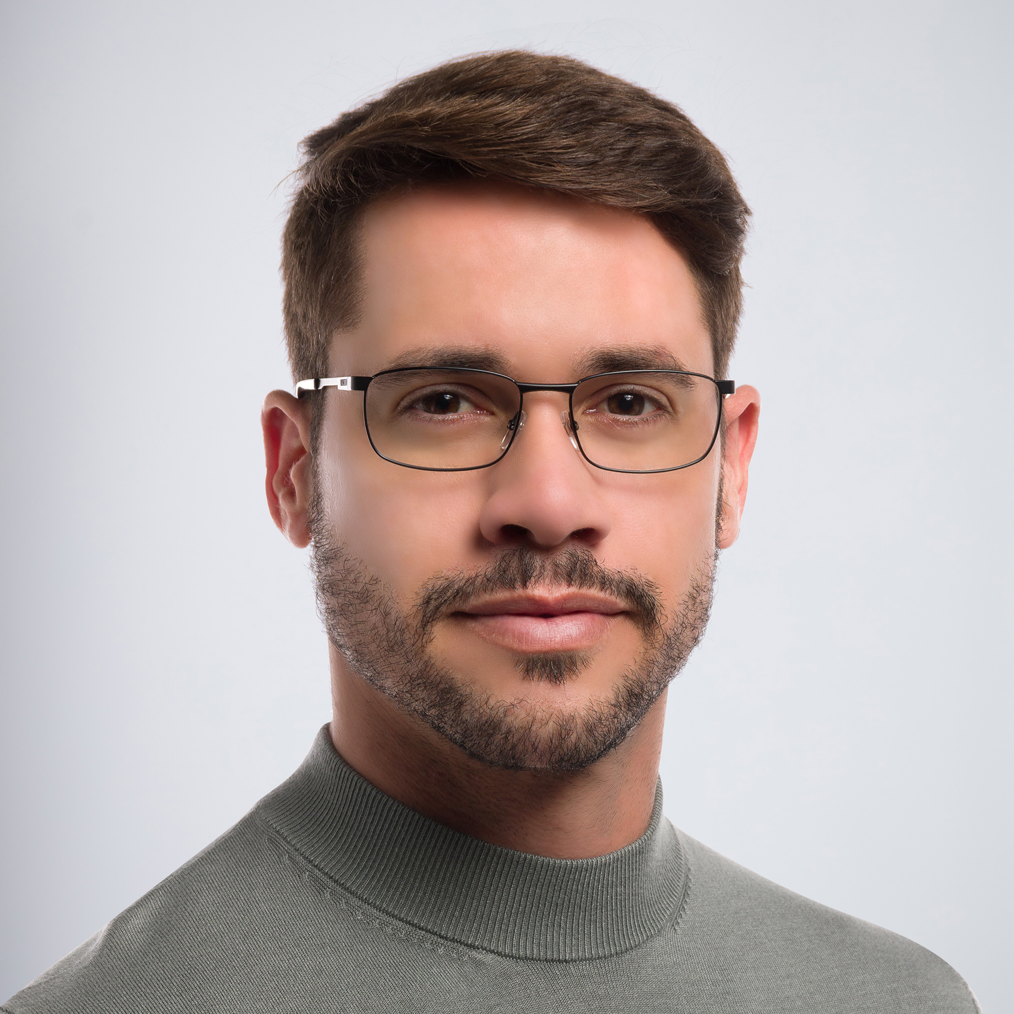 EYE'M Rectangle Eyeglasses in Black – Product Photo 4