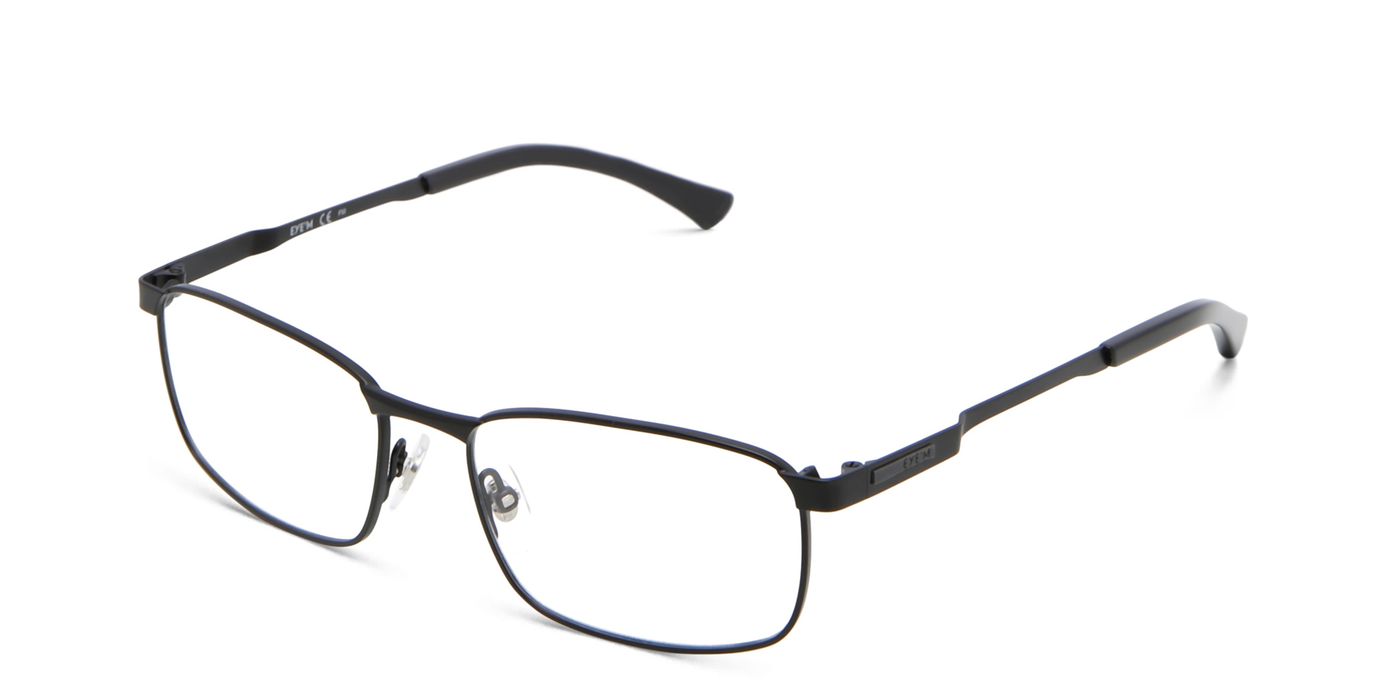 EYE'M Rectangle Eyeglasses in Black – Product Photo 2