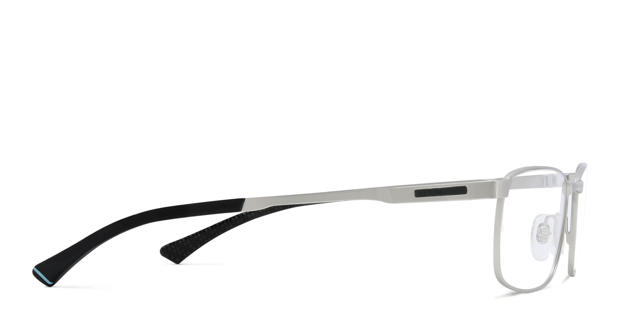 EYE'M Rectangle Eyeglasses in Silver – Product Photo 3