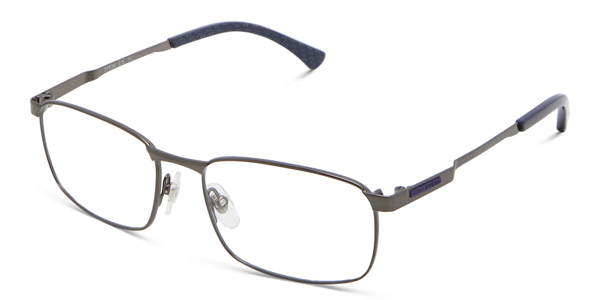 EYE'M Rectangle Eyeglasses in Gunmetal – Product Photo 2