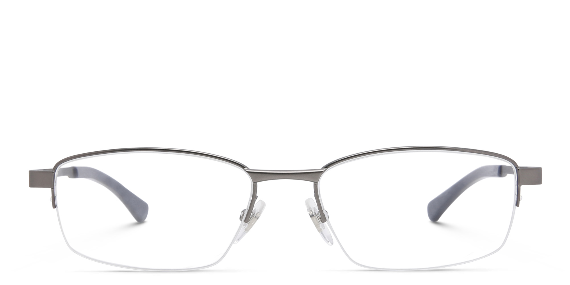 Shop EYE'M Half Rim Rectangle Eyeglasses in Gunmetal online.