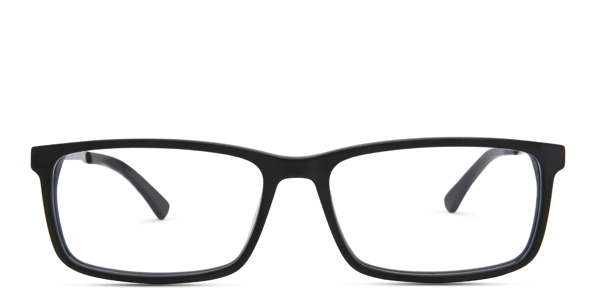 EYE'M Wide Rectangle Eyeglasses in Black – Product Photo 1