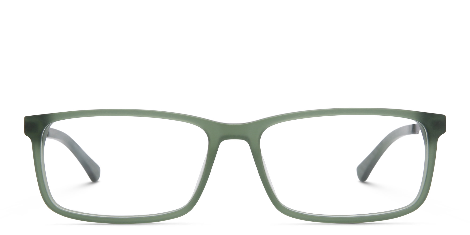 EYE'M Wide Rectangle Eyeglasses in Green – Product Photo 1