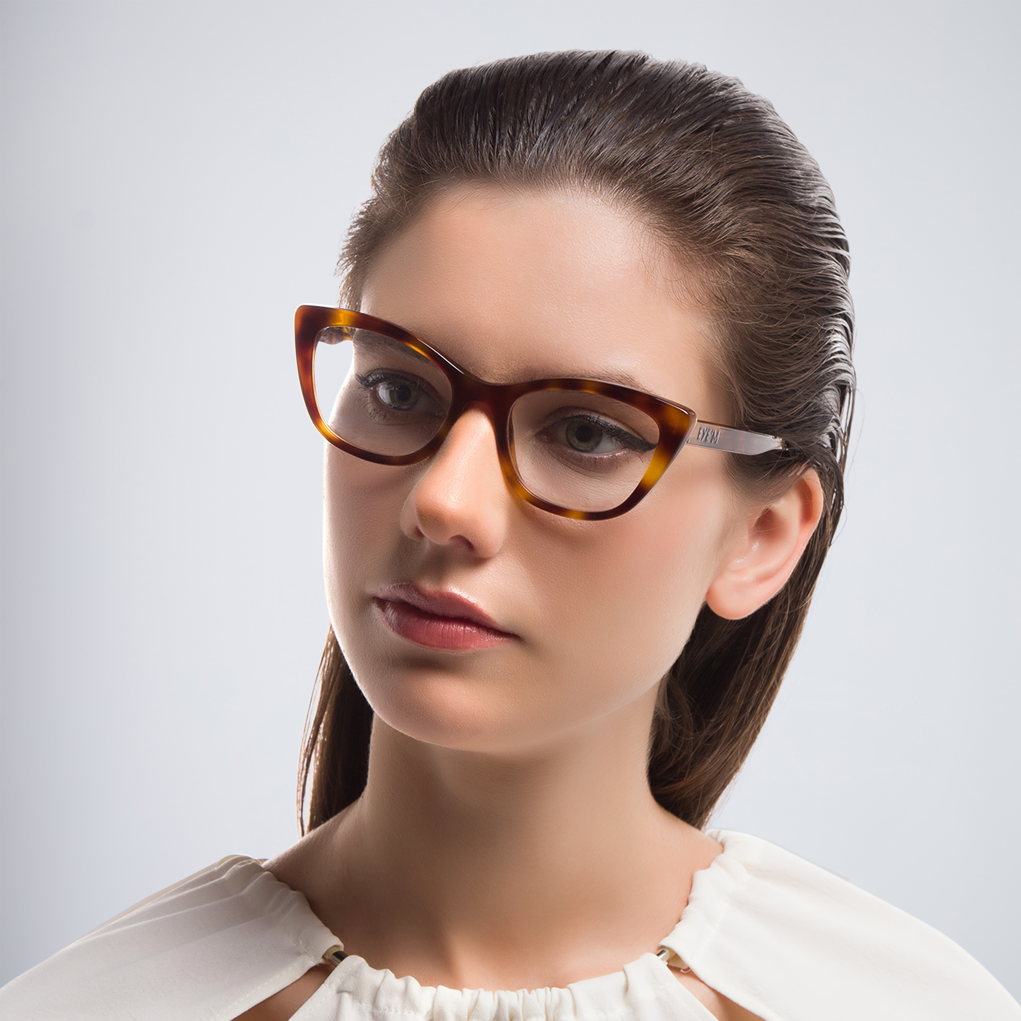 EYE'M Cat Eye Eyeglasses in Havana – Product Photo 5