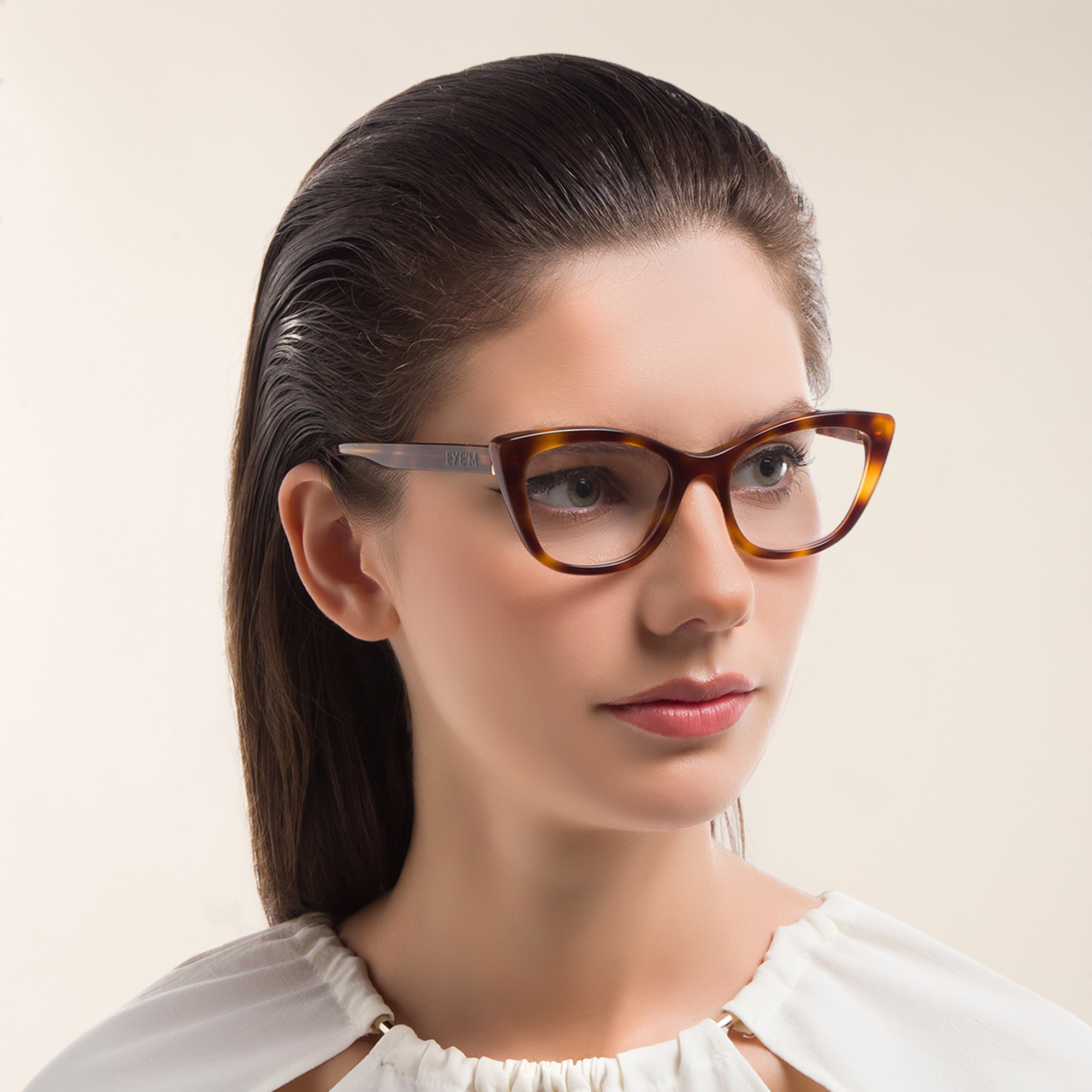 EYE'M Cat Eye Eyeglasses in Havana – Product Photo 6