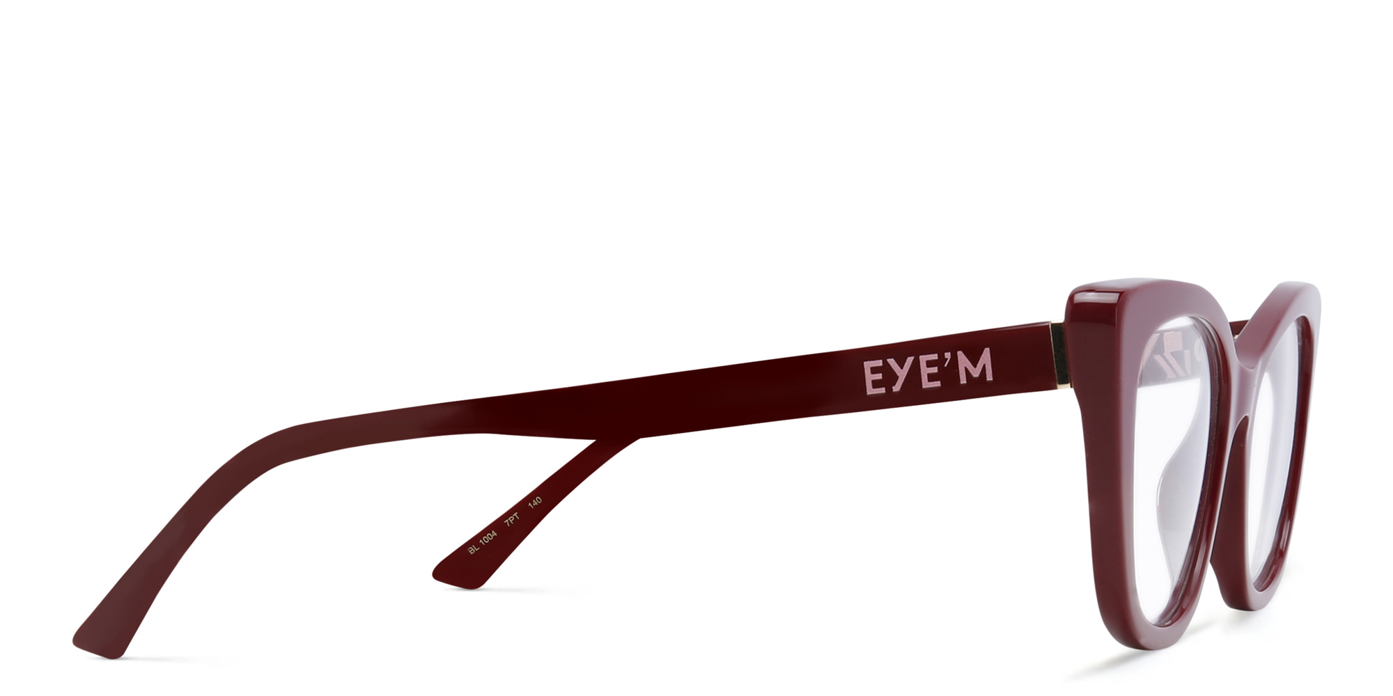 EYE'M Cat Eye Eyeglasses in Red – Product Photo 3