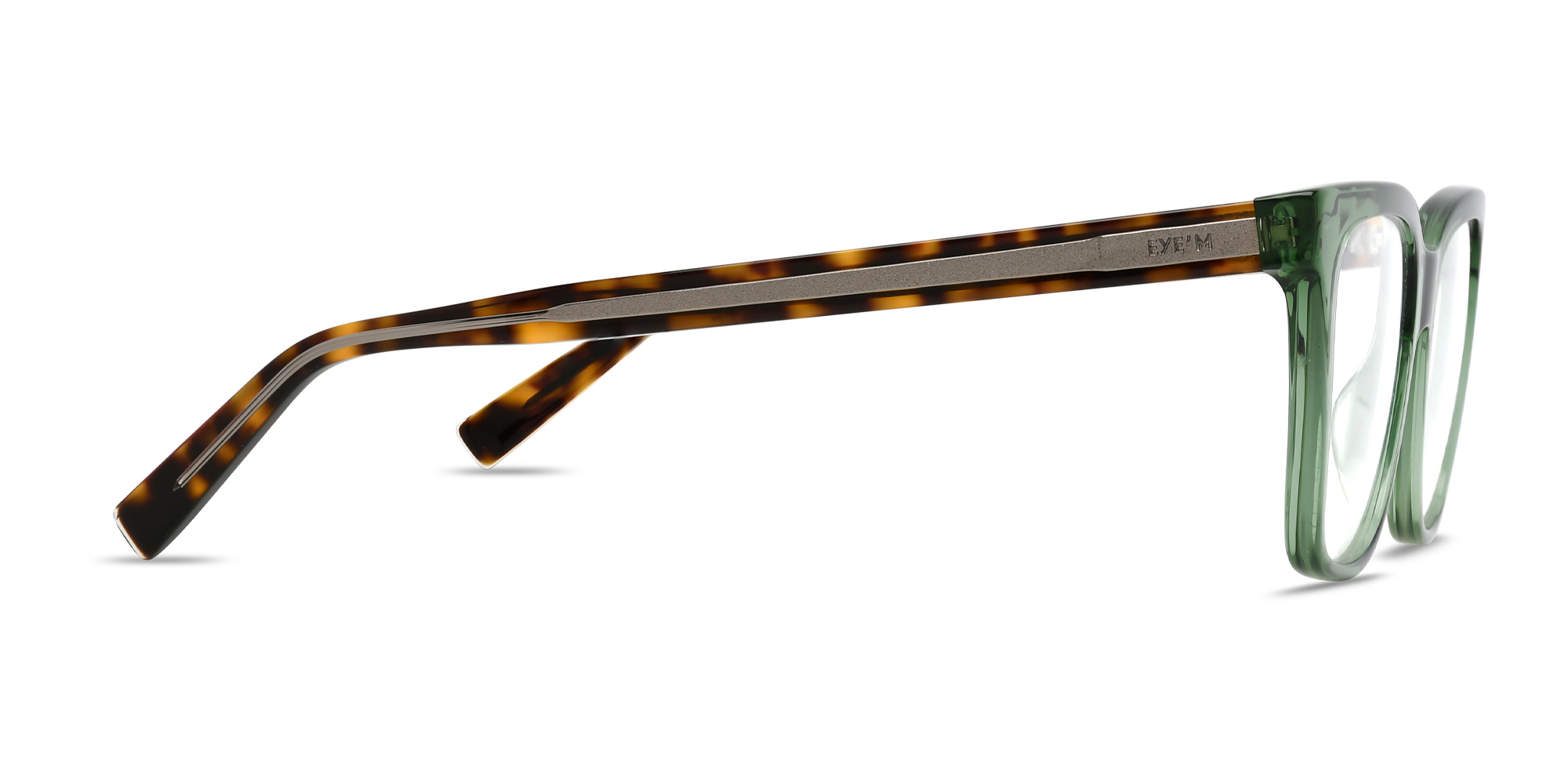 EYE'M Rectangle Eyeglasses in Green – Product Photo 3