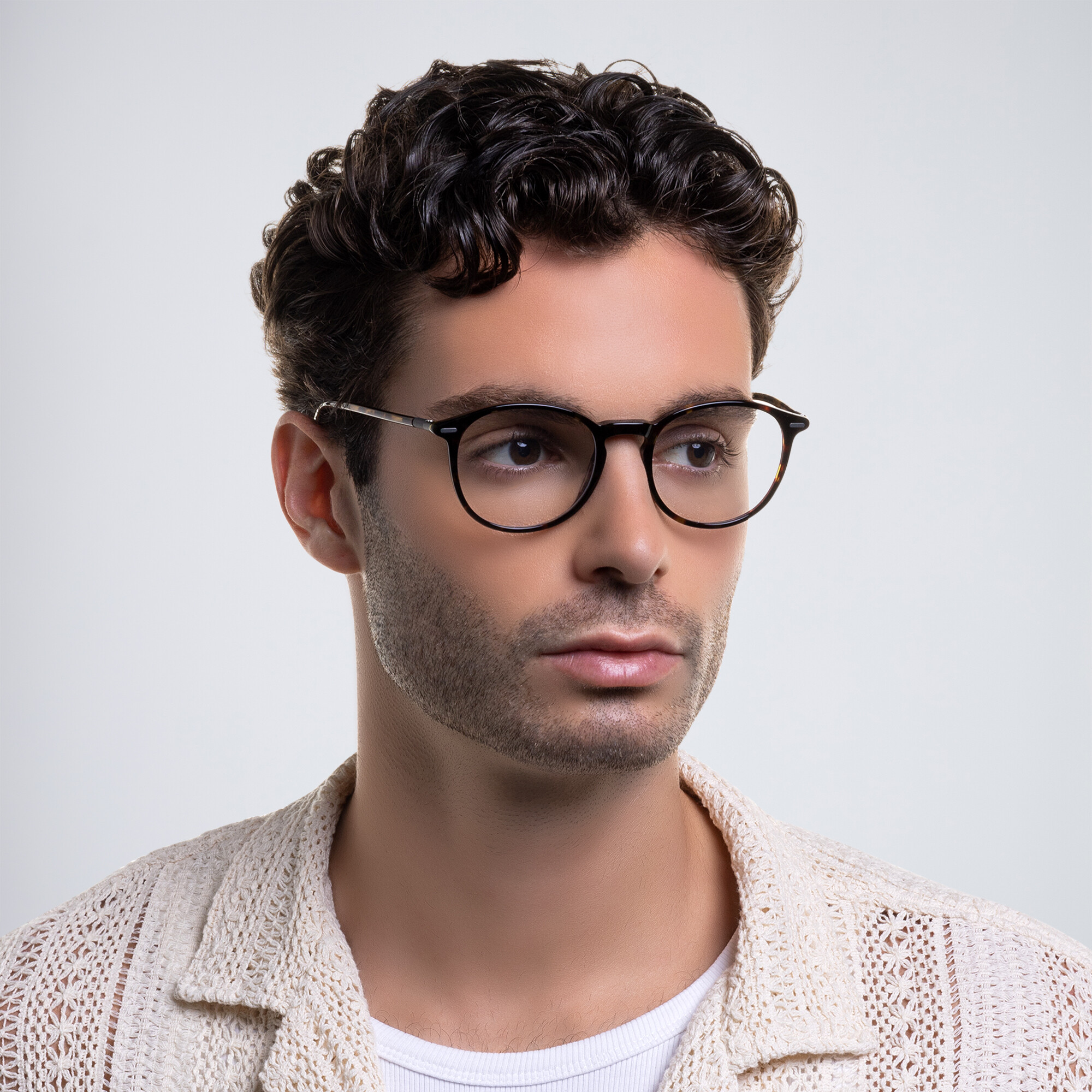 EYE'M Round Eyeglasses in Havana – Product Photo 8