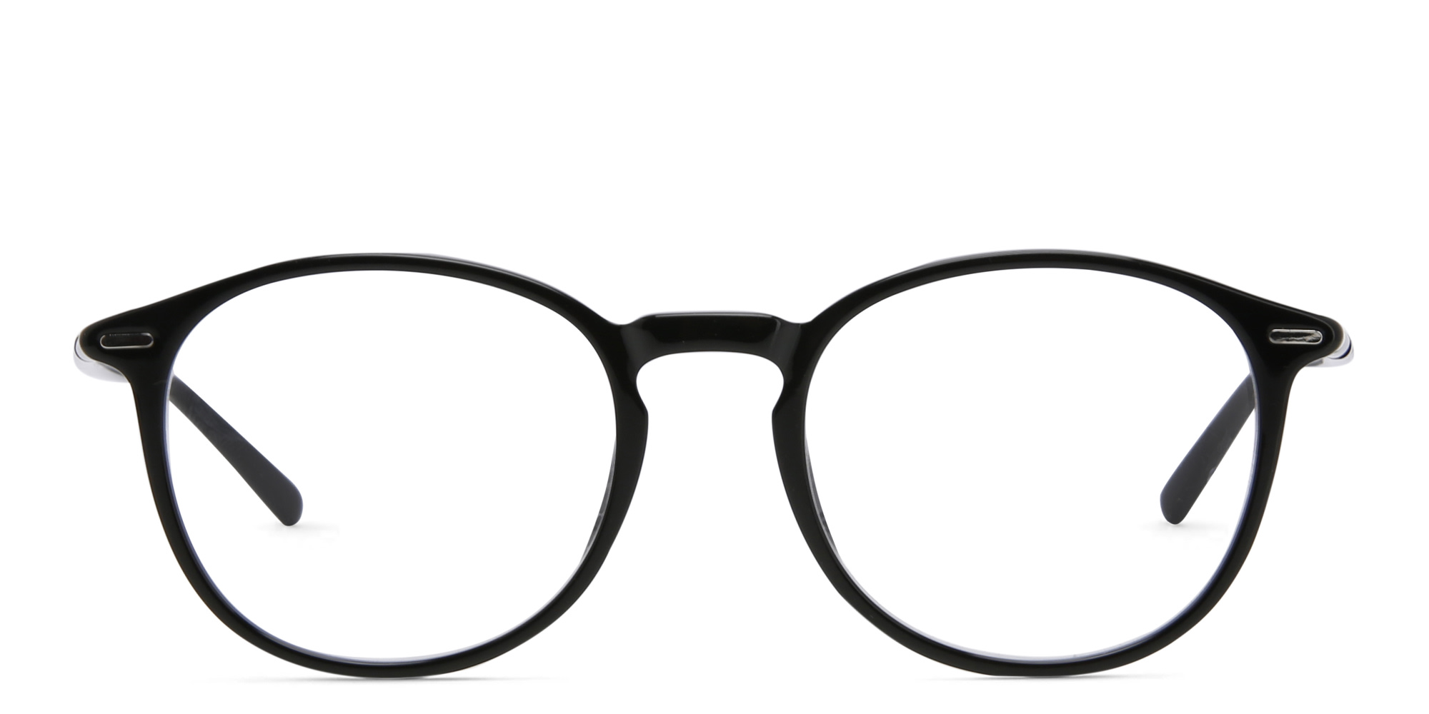 EYE'M Round Eyeglasses in Black – Product Photo 1