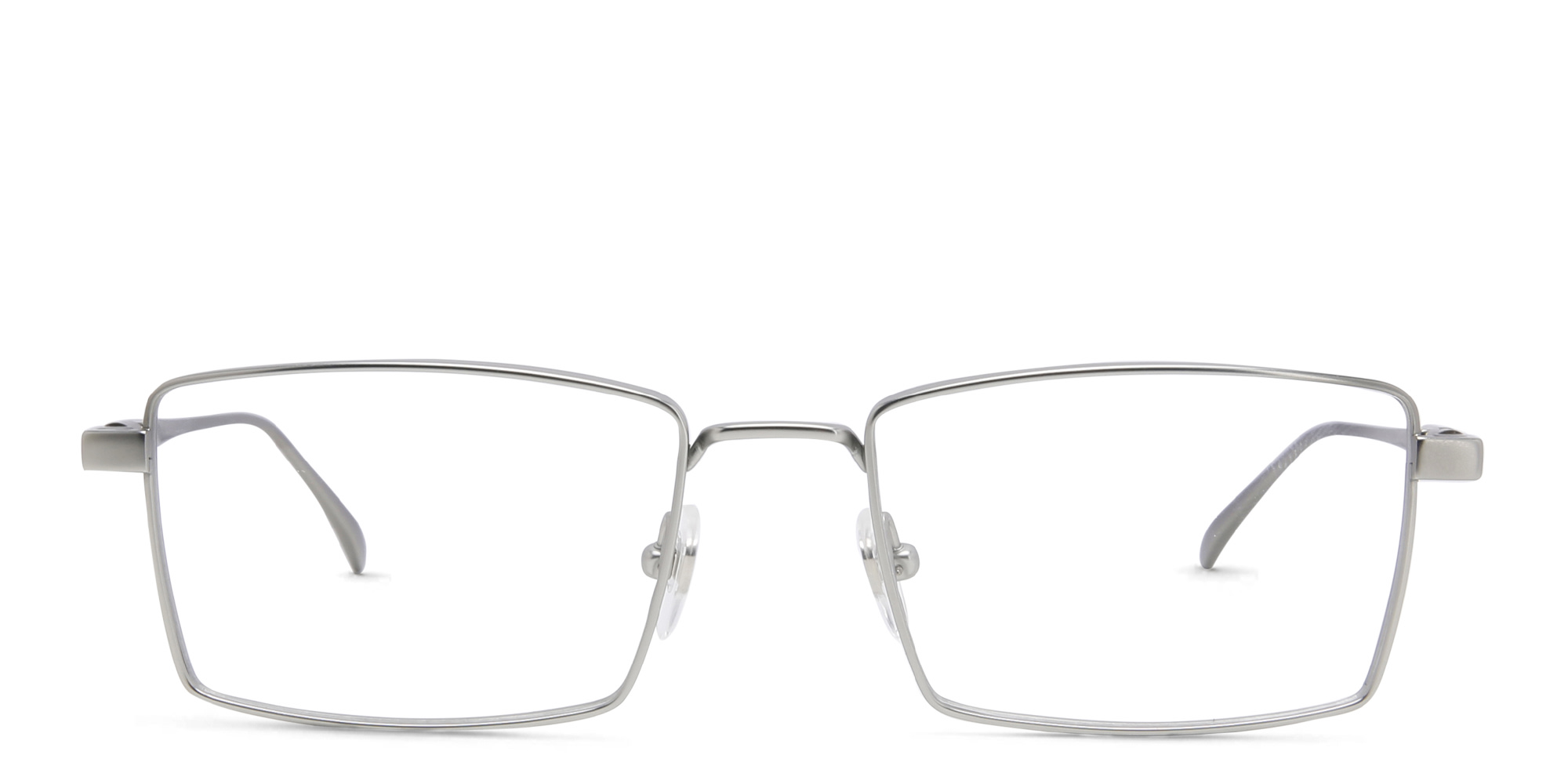 EYE'M Rectangle Eyeglasses in Silver – Product Photo 1