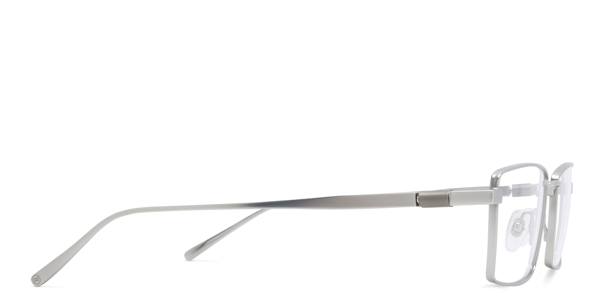EYE'M Rectangle Eyeglasses in Silver – Product Photo 3