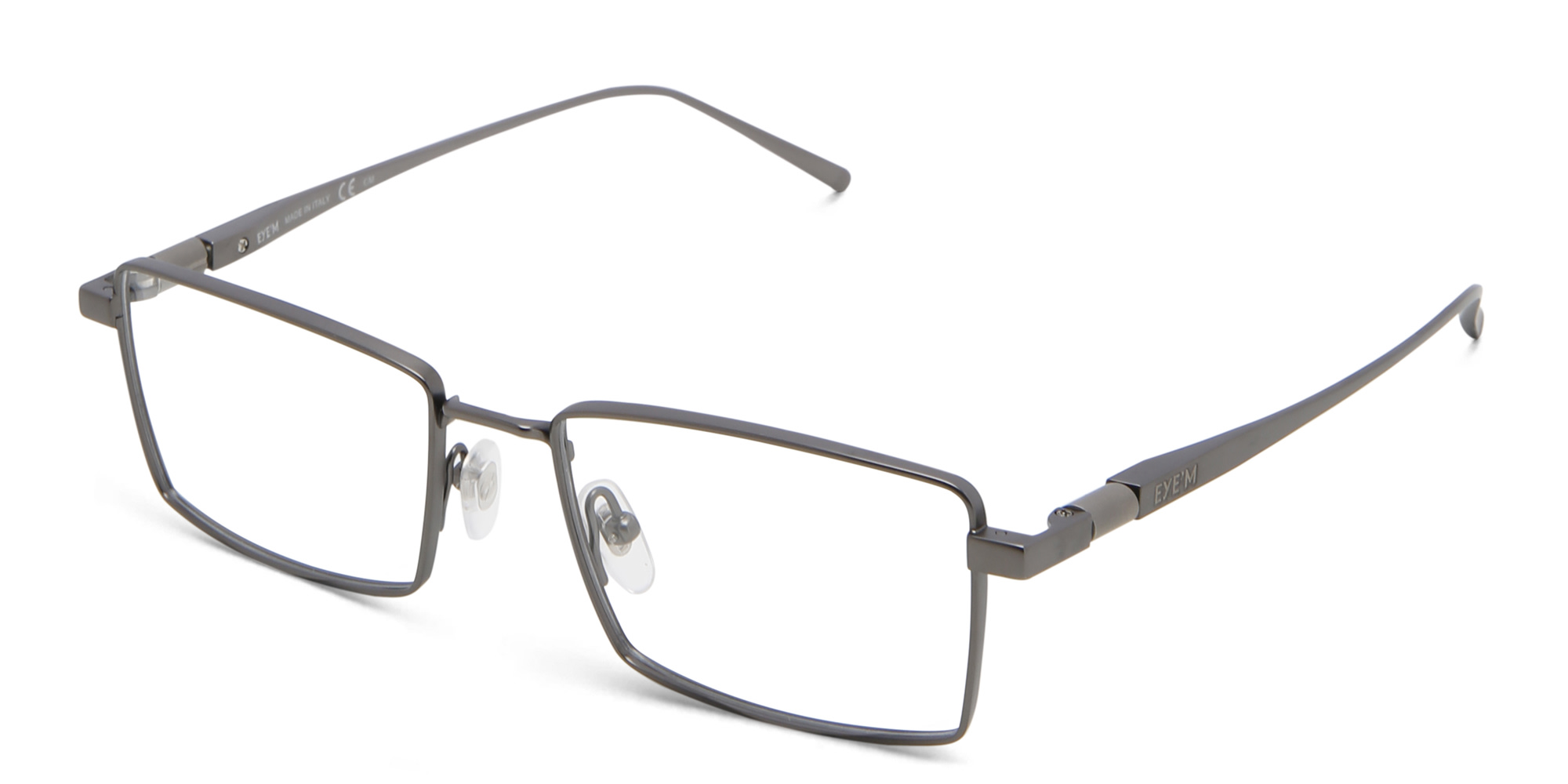 EYE'M Rectangle Eyeglasses in Gunmetal – Product Photo 2