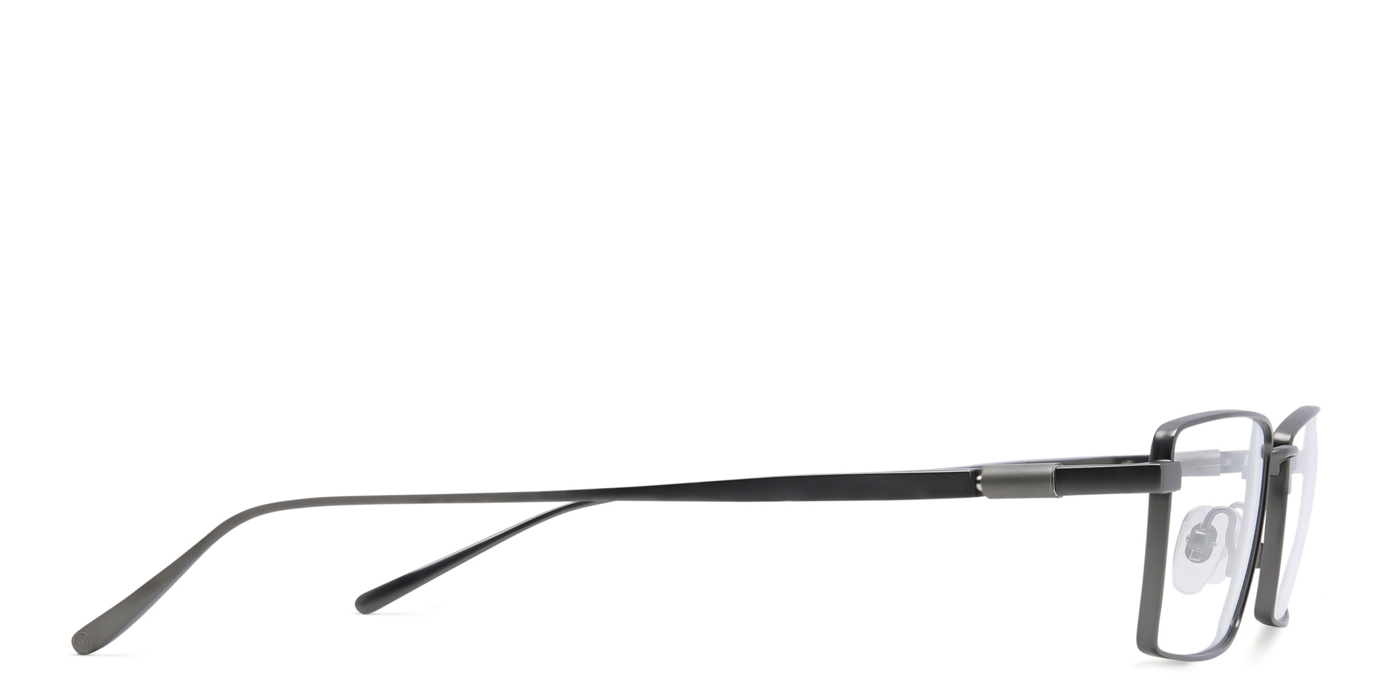 EYE'M Rectangle Eyeglasses in Gunmetal – Product Photo 3