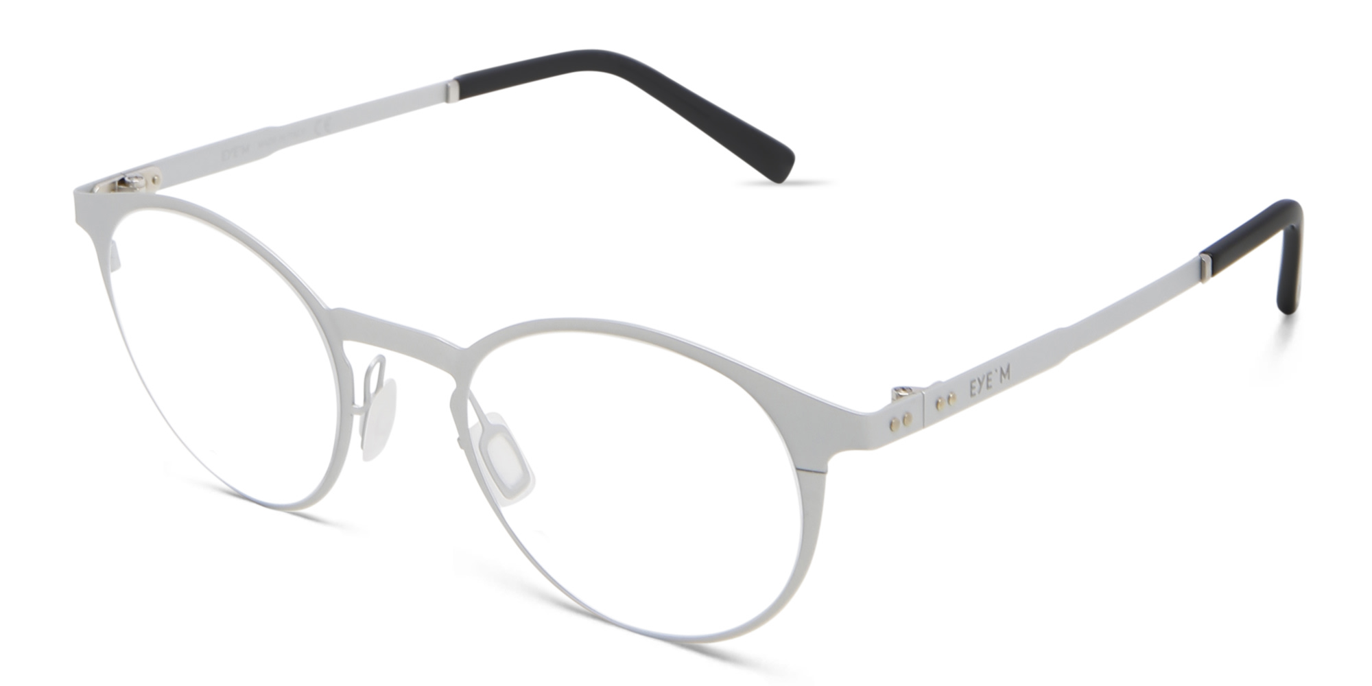 Shop EYE'M Round Eyeglasses in Silver online.