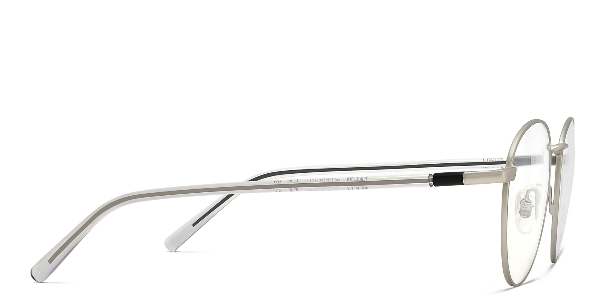 EYE'M Round Eyeglasses in Silver – Product Photo 3