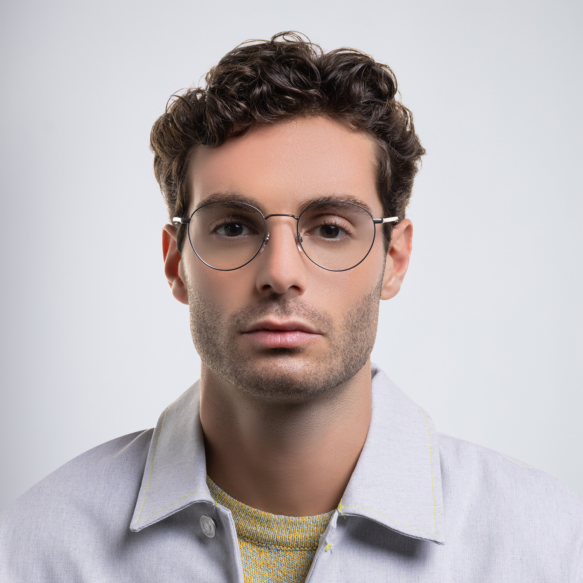 Shop EYE'M Round Eyeglasses in Gunmetal online.