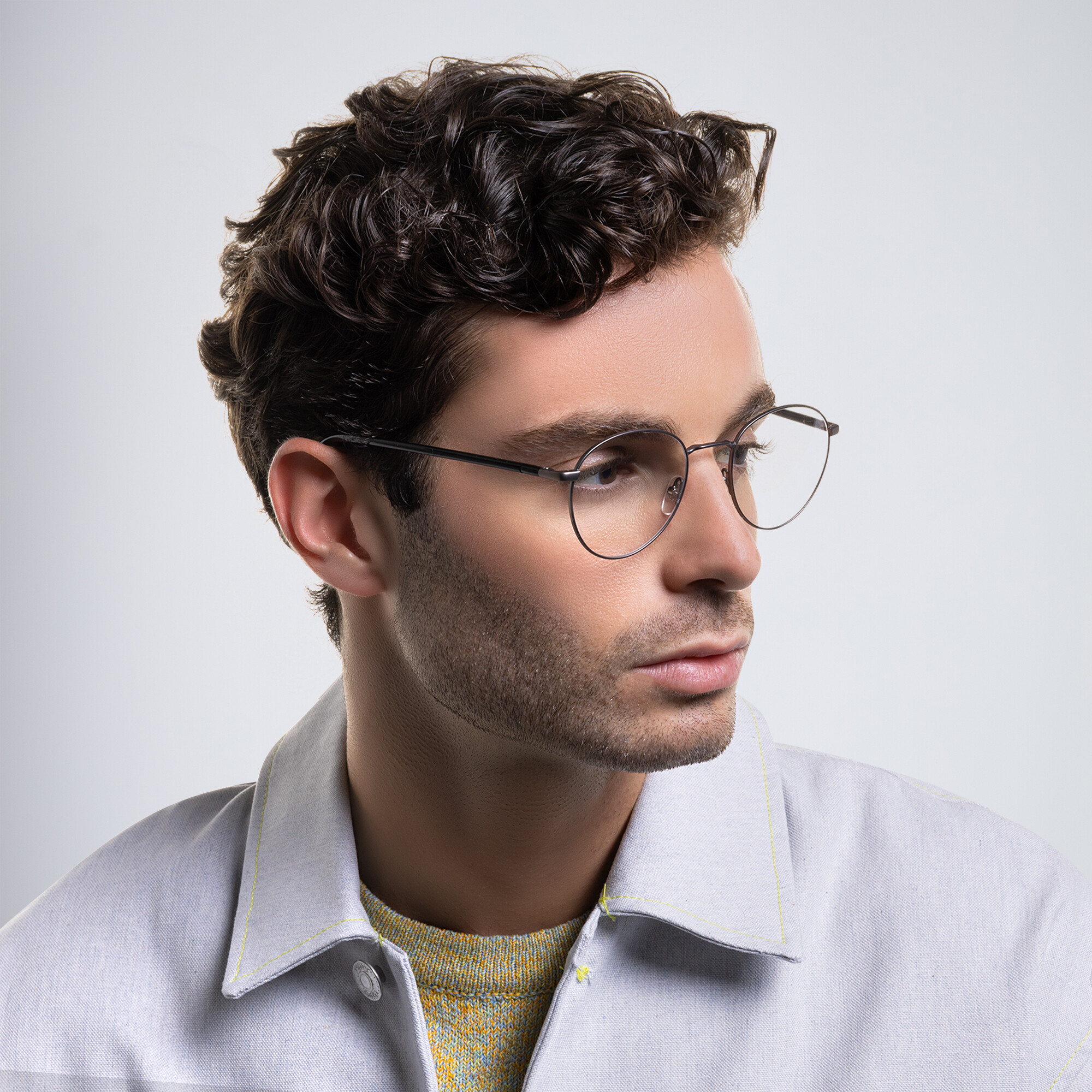 Shop EYE'M Round Eyeglasses in Gunmetal online.