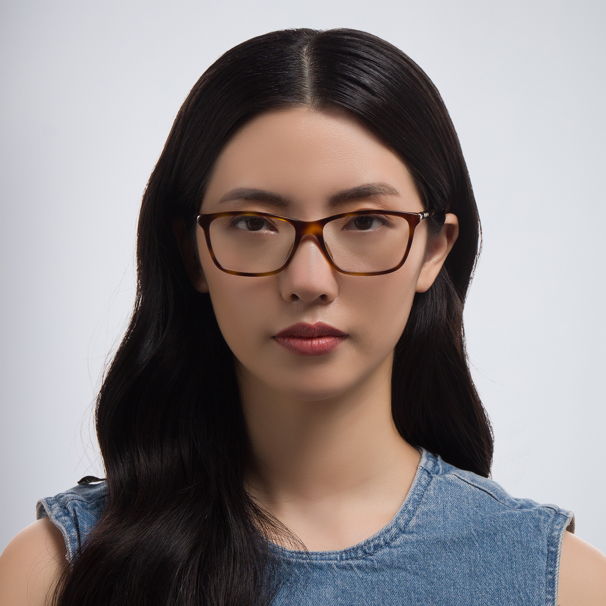 EYE'M Rectangle Eyeglasses in Havana – Product Photo 5