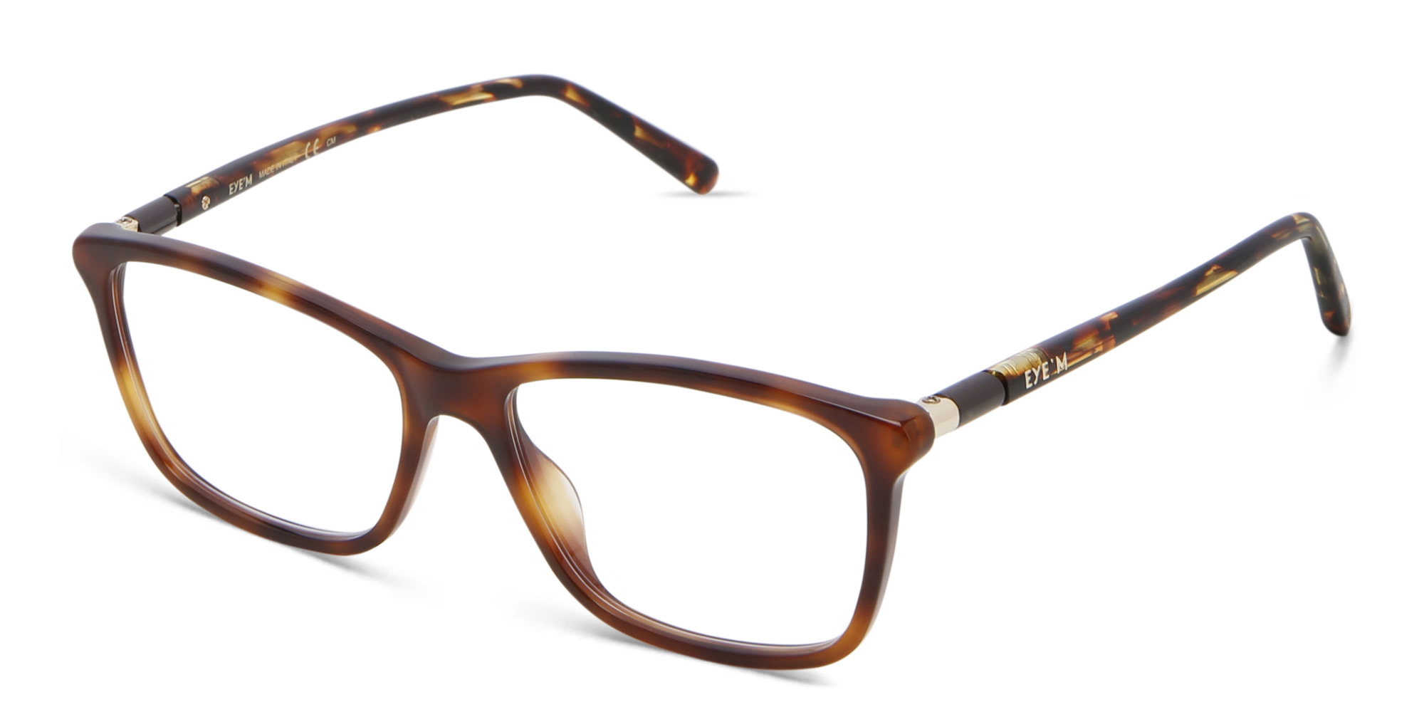 EYE'M Rectangle Eyeglasses in Havana – Product Photo 2