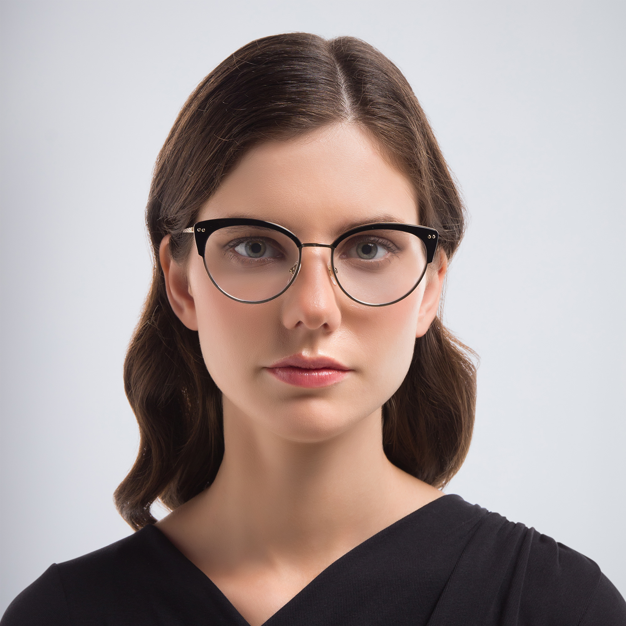 Shop EYE'M Cat Eye Eyeglasses in Black online.