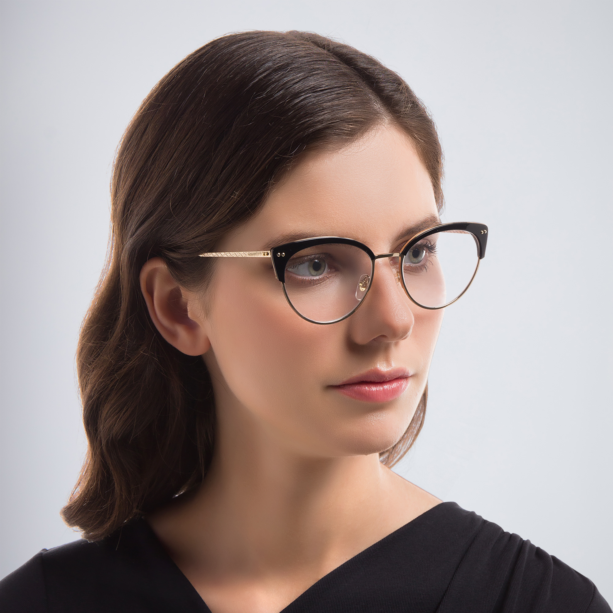 Shop EYE'M Cat Eye Eyeglasses in Black online.
