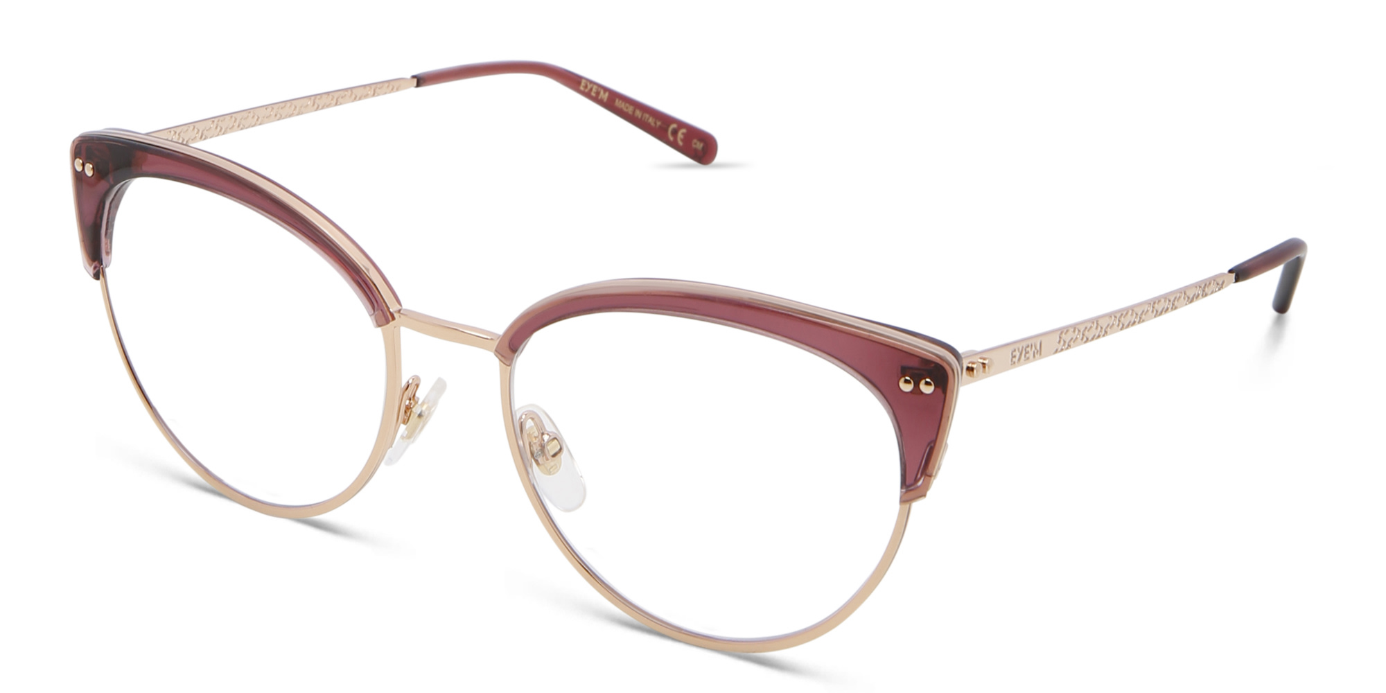 EYE'M Cat Eye Eyeglasses in Purple – Product Photo 2