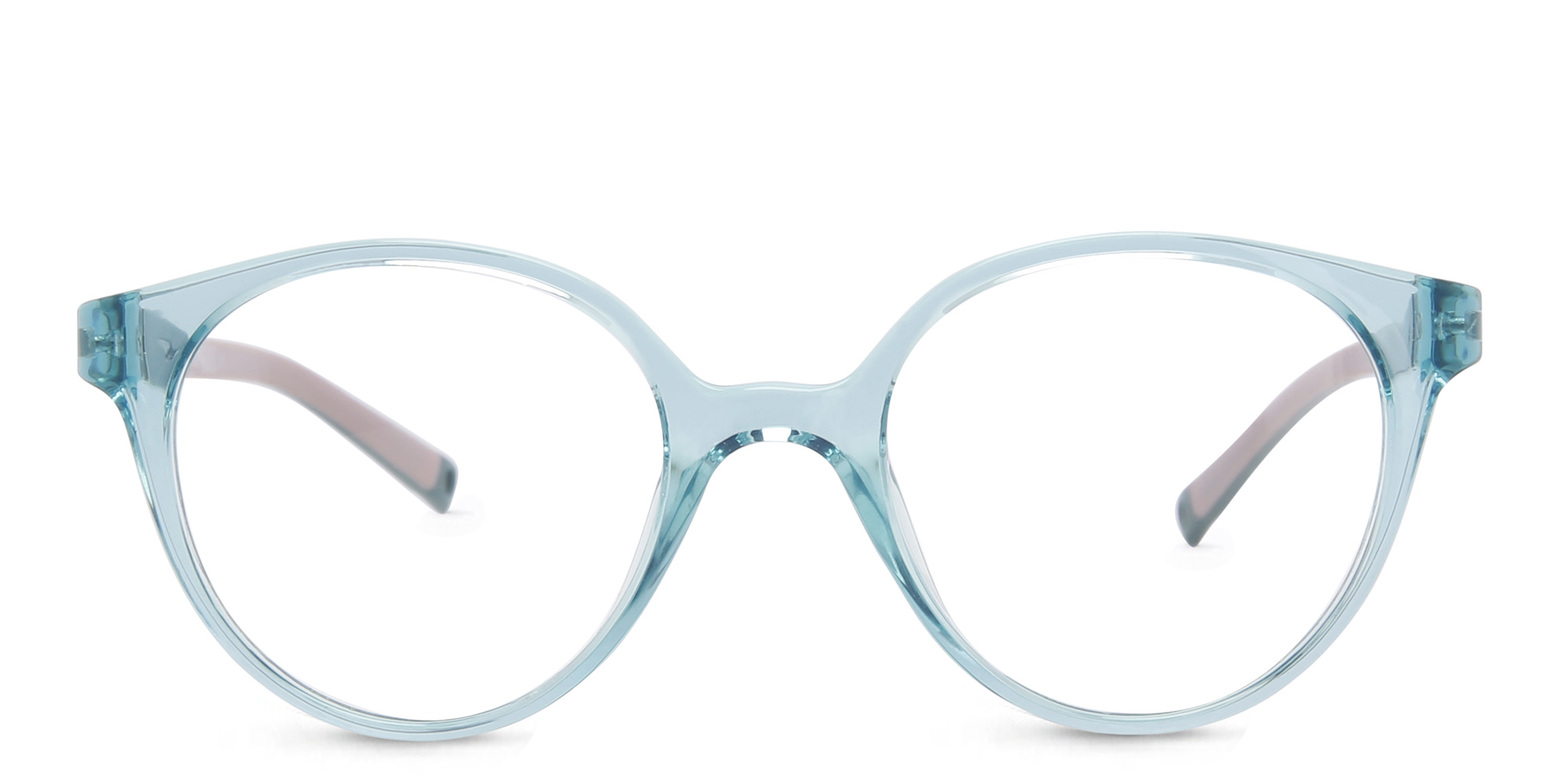 EYE'M Kids Round Eyeglasses in Blue – Product Photo 1