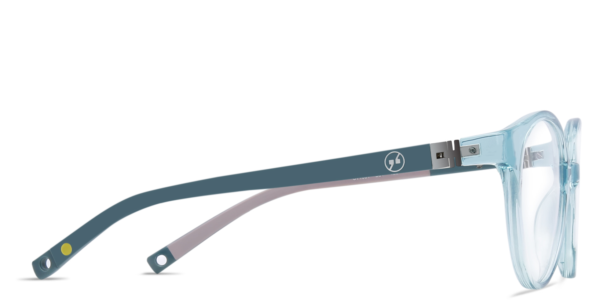 EYE'M Kids Round Eyeglasses in Blue – Product Photo 3