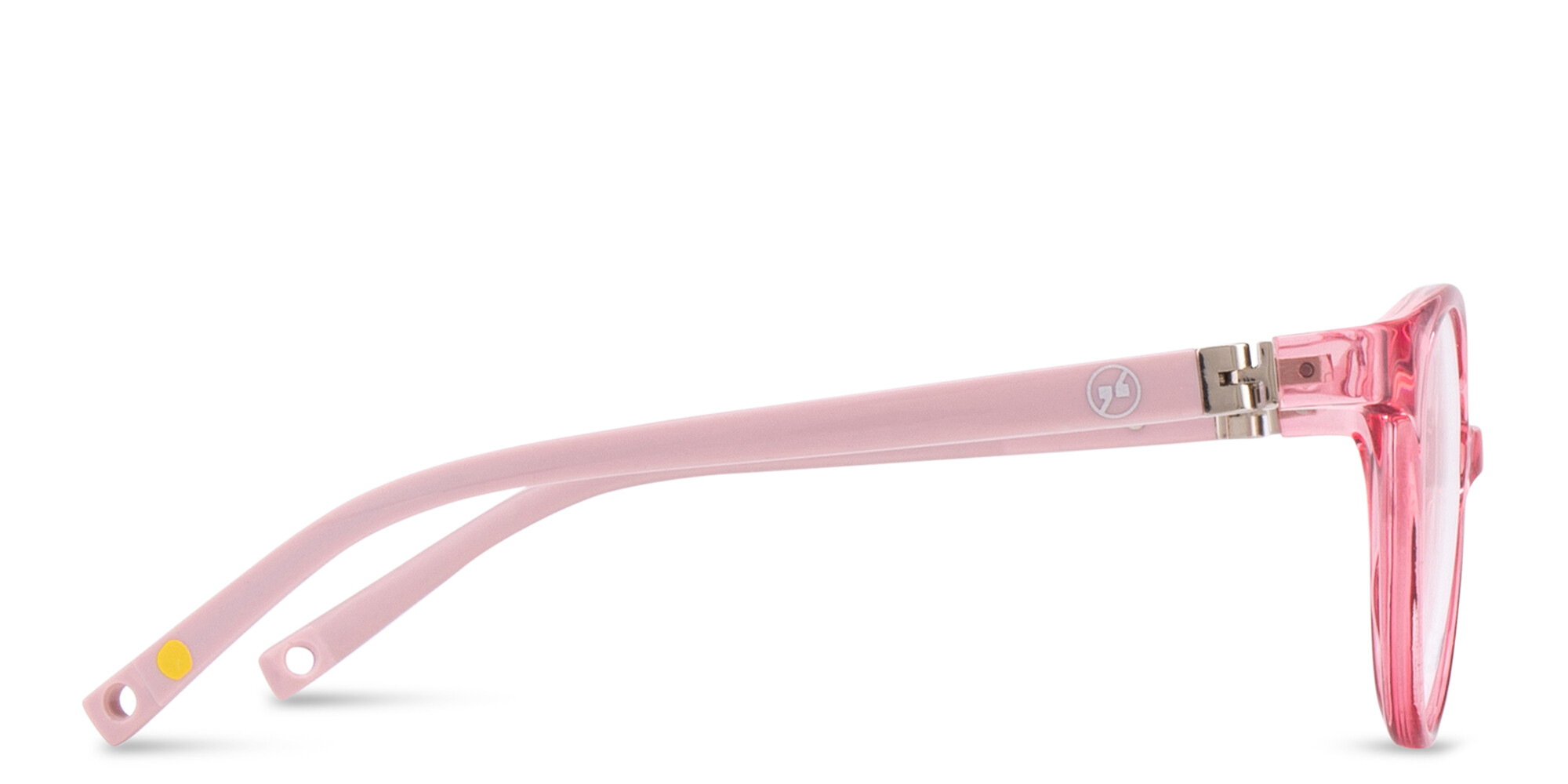 Shop EYE'M Kids Round Eyeglasses in Transparent Pink online.