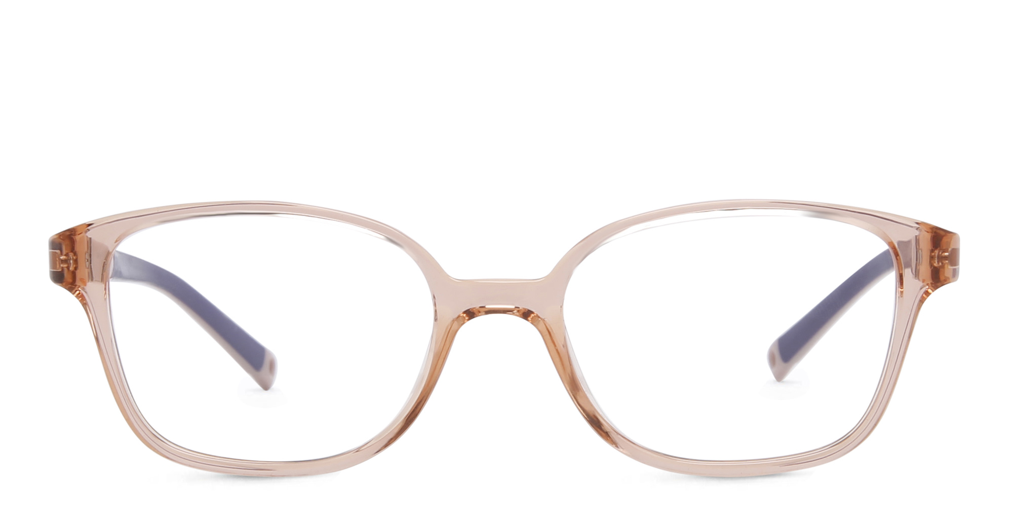 EYE'M Kids Rectangle Eyeglasses in Nude – Product Photo 1