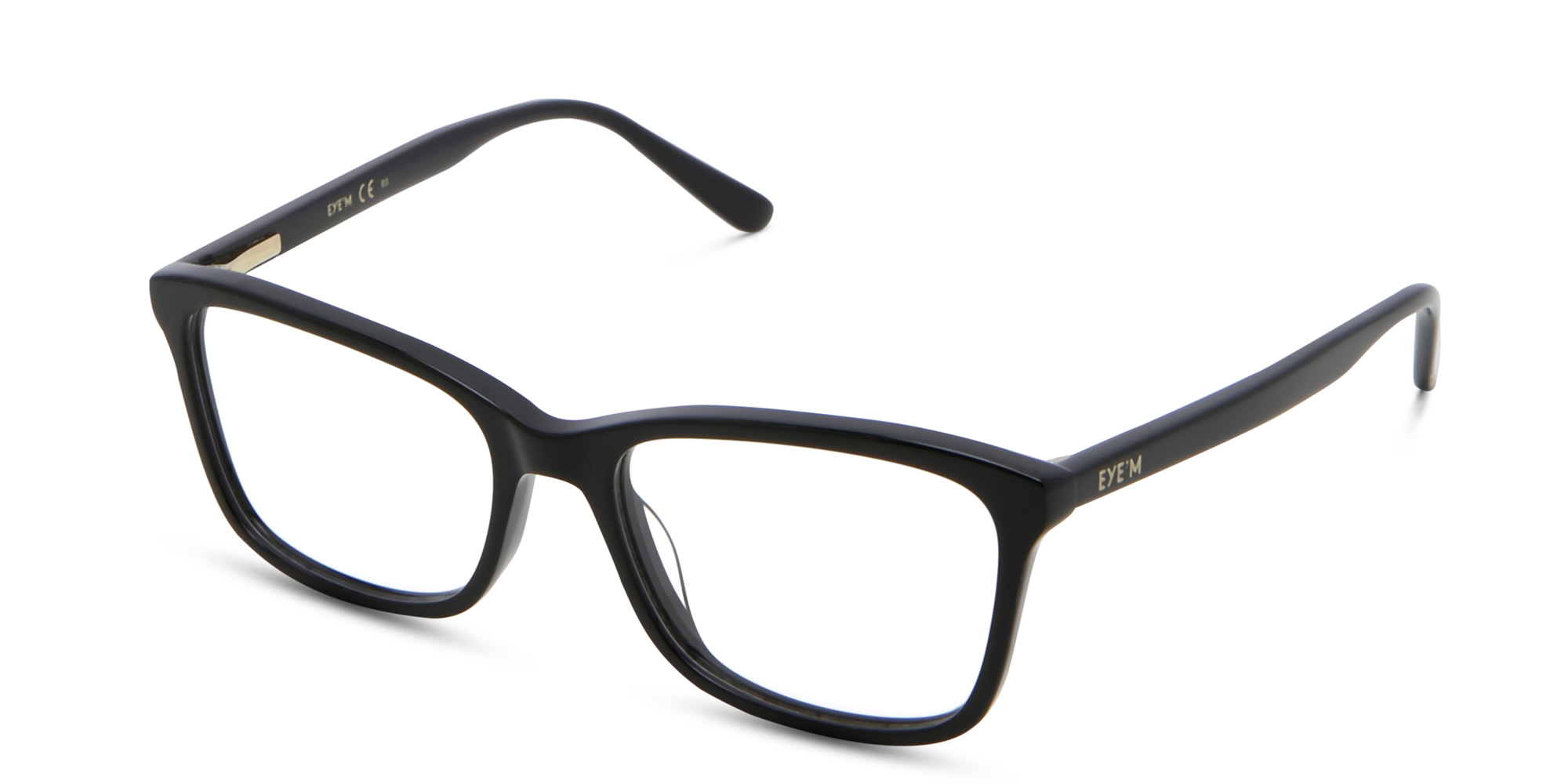 EYE'M Kids Rectangle Eyeglasses in Black – Product Photo 2