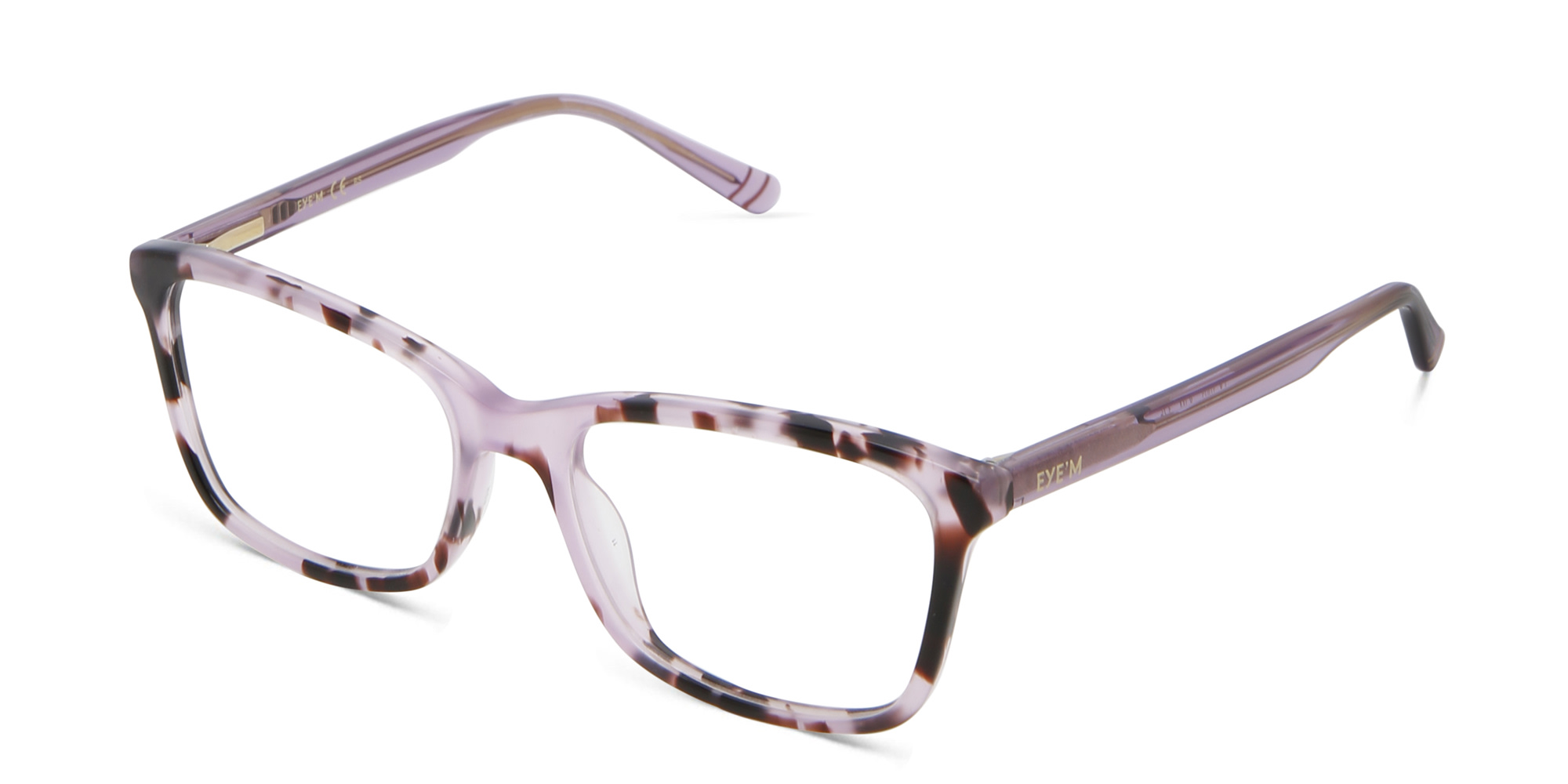 EYE'M Kids Rectangle Eyeglasses in Pink Havana – Product Photo 2