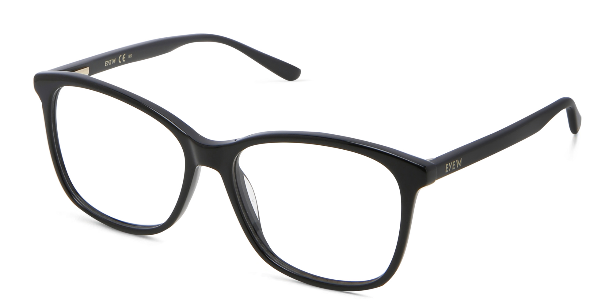 EYE'M Kids Square Eyeglasses in Black – Product Photo 2