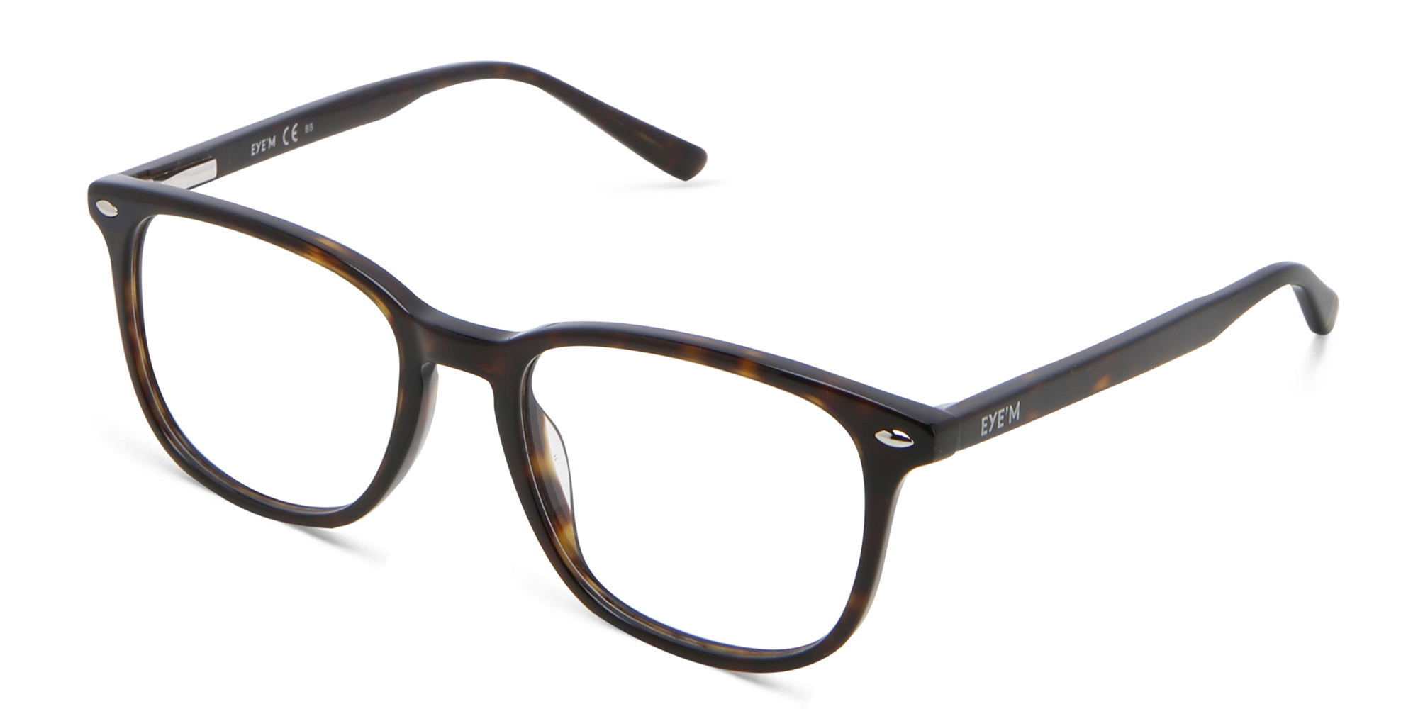 EYE'M Kids Square Eyeglasses in Havana – Product Photo 2
