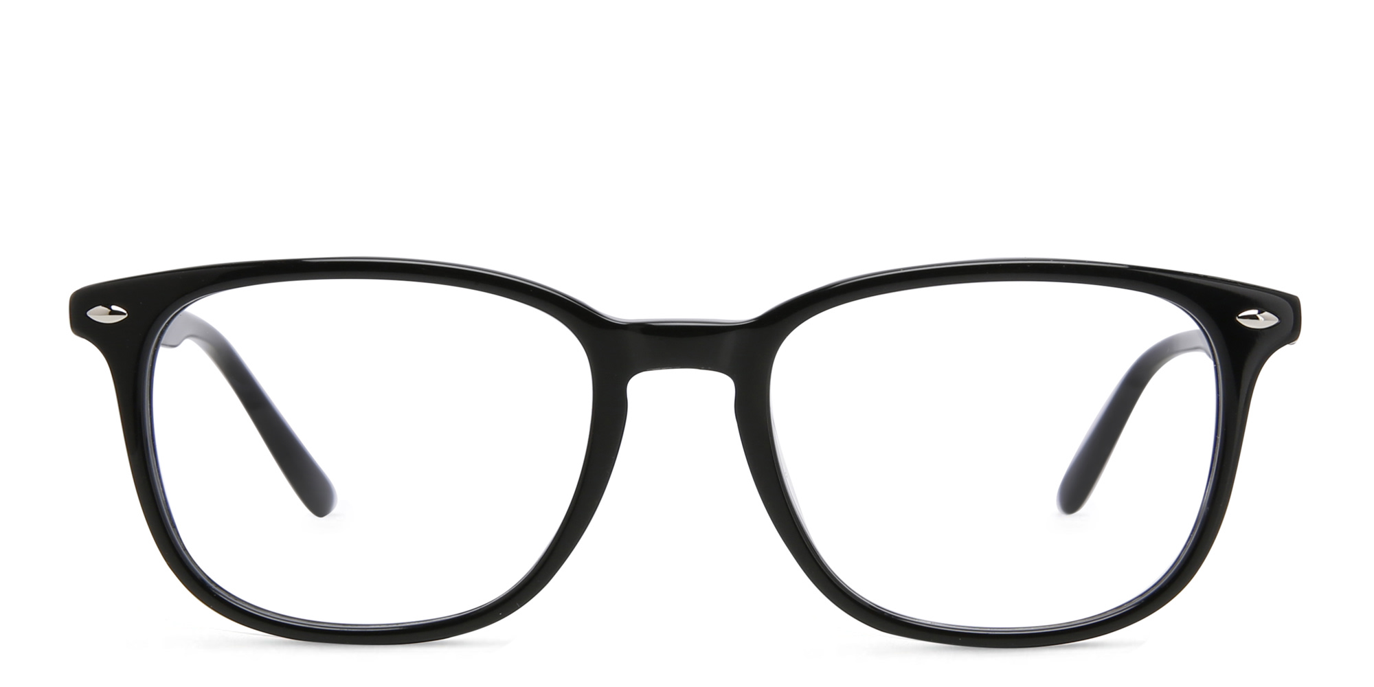 EYE'M Kids Square Eyeglasses in Black – Product Photo 1
