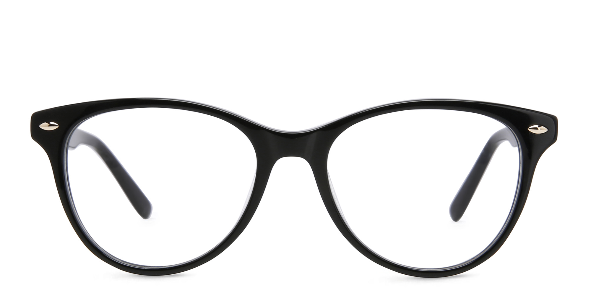 EYE'M Kids Round Eyeglasses in Black – Product Photo 1
