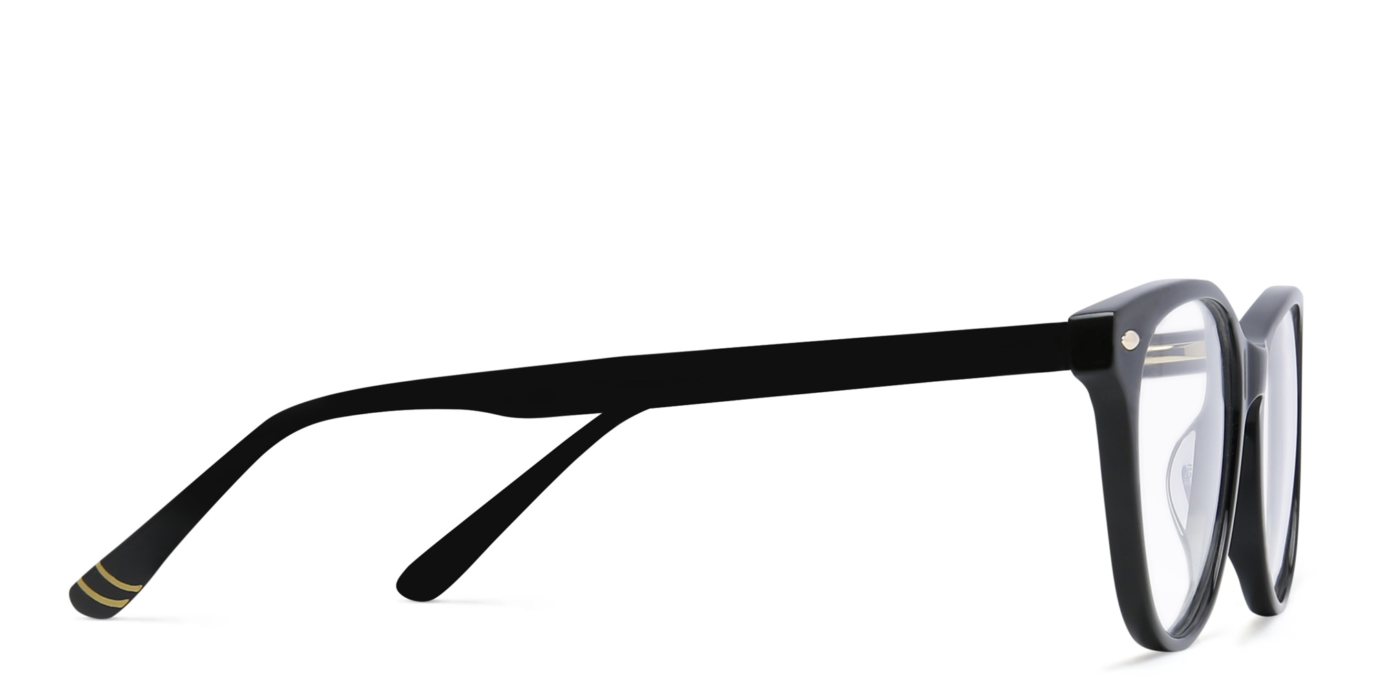 EYE'M Kids Round Eyeglasses in Black – Product Photo 3