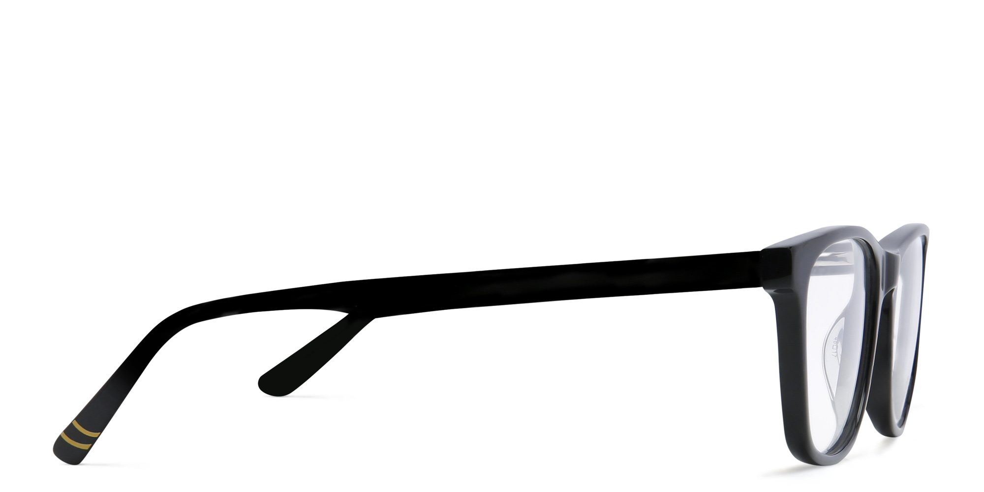 EYE'M Kids Rectangle Eyeglasses in Black – Product Photo 3