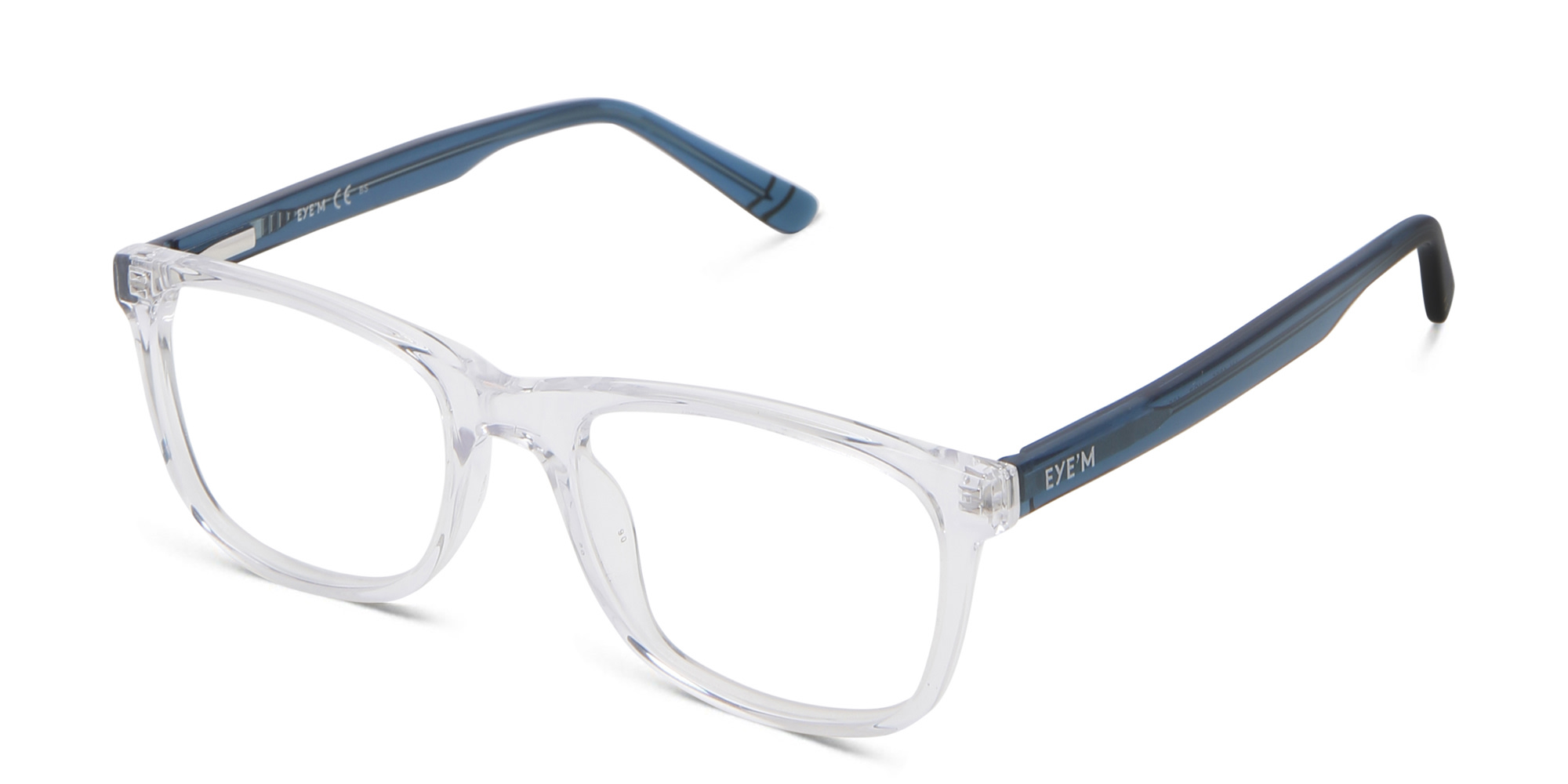 EYE'M Kids Rectangle Eyeglasses in Clear – Product Photo 2