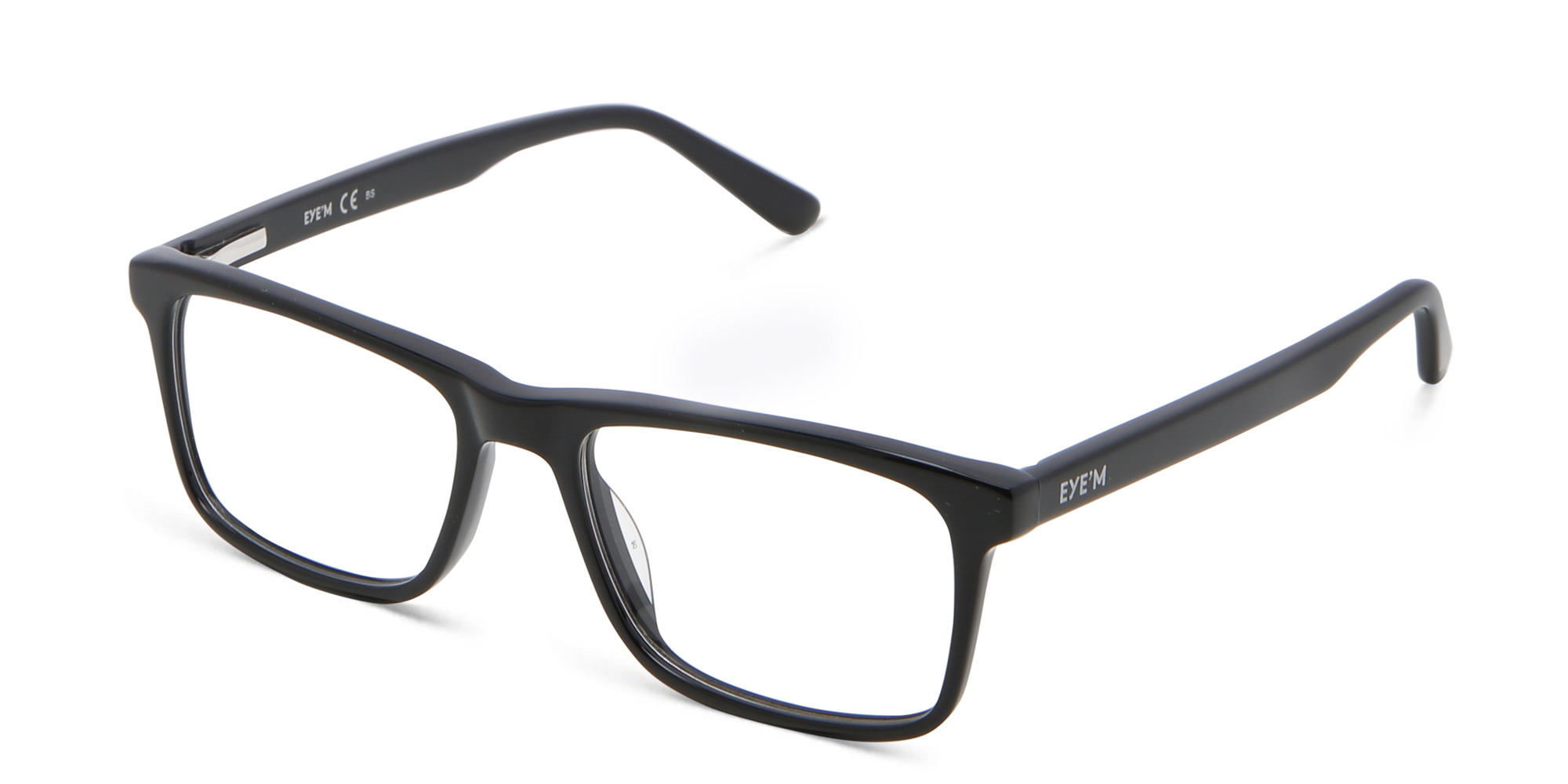 EYE'M Kids Rectangle Eyeglasses in Black – Product Photo 2