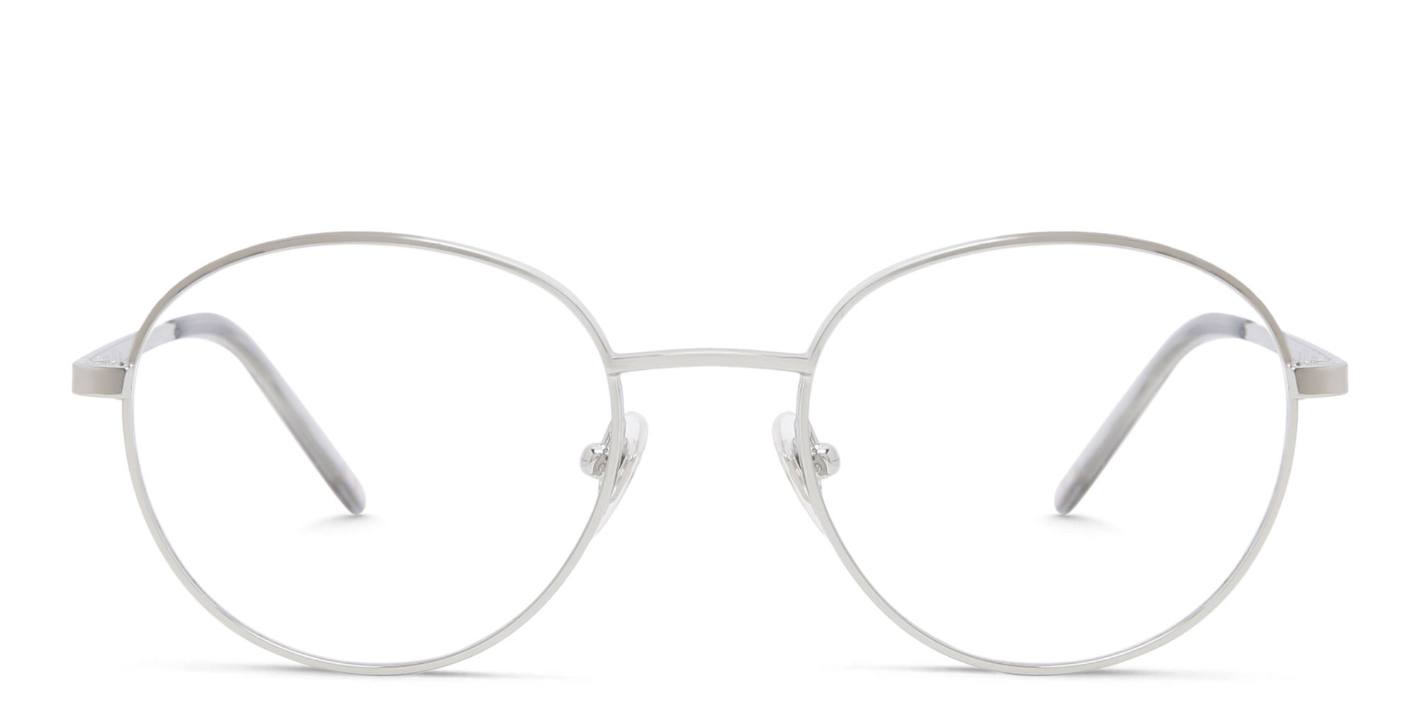 EYE'M Kids Round Eyeglasses in Silver – Product Photo 1