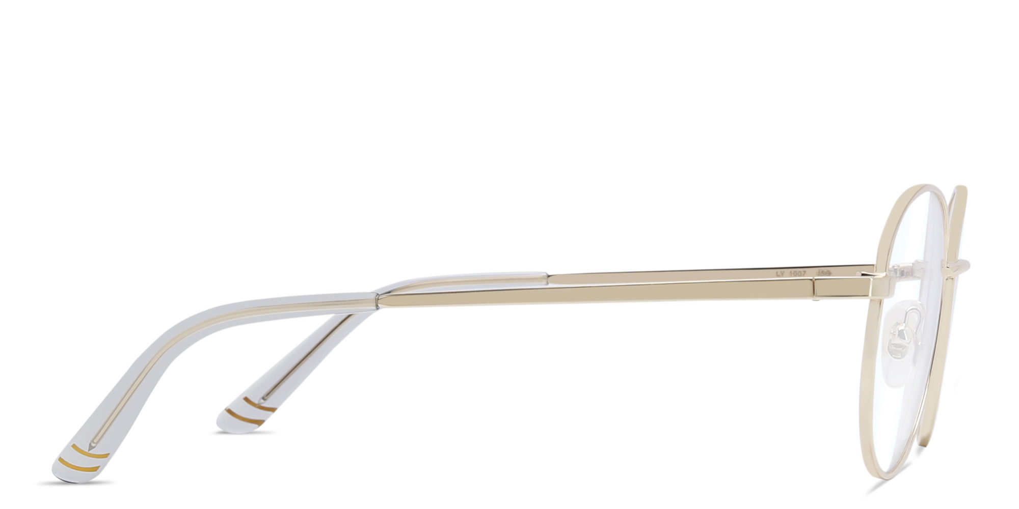 EYE'M Kids Round Eyeglasses in Gold – Product Photo 3