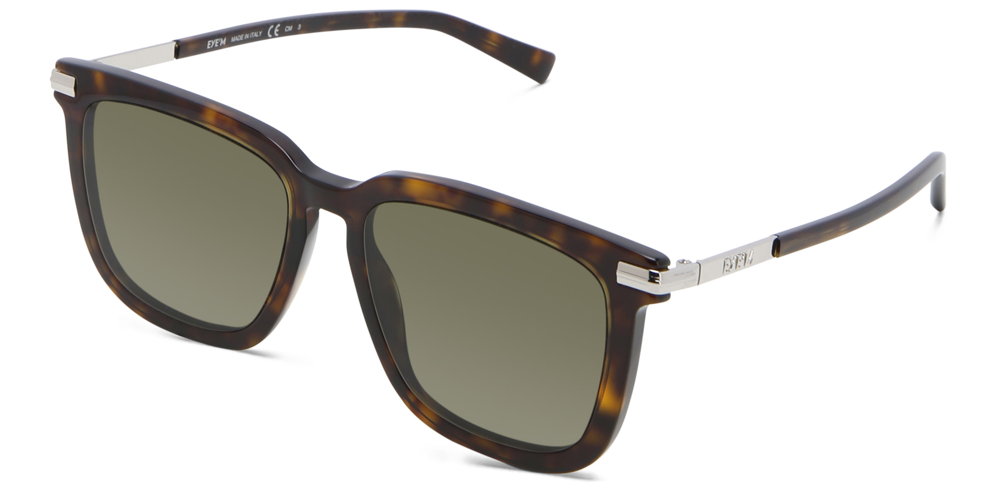 EYE'M Square Sunglasses in Havana – Product Photo 2