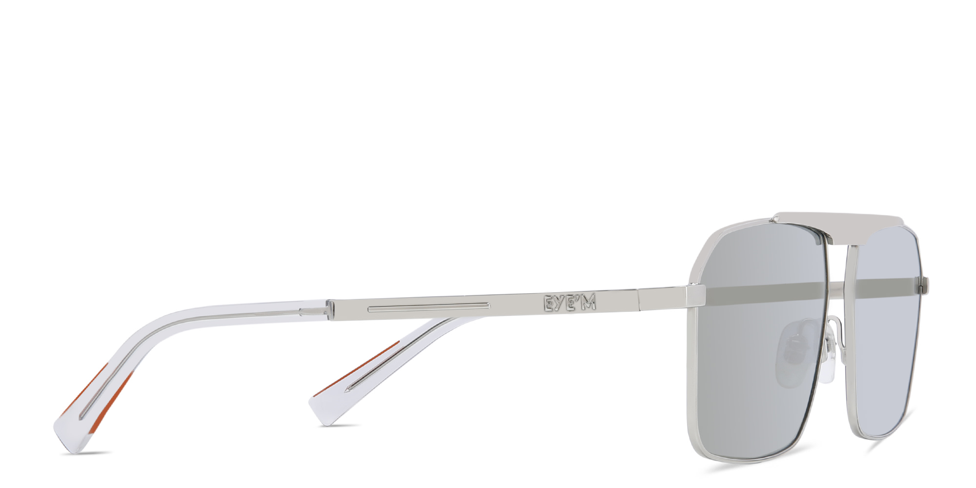 Shop EYE'M Rectangle Sunglasses in Silver online.