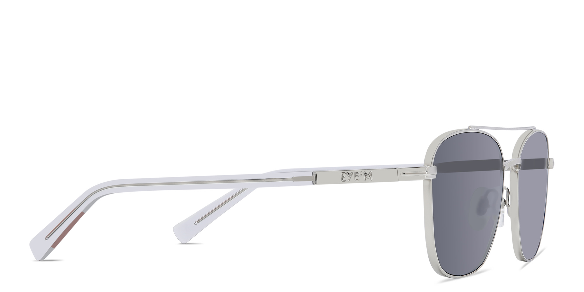 EYE'M Square Sunglasses in Silver – Product Photo 3